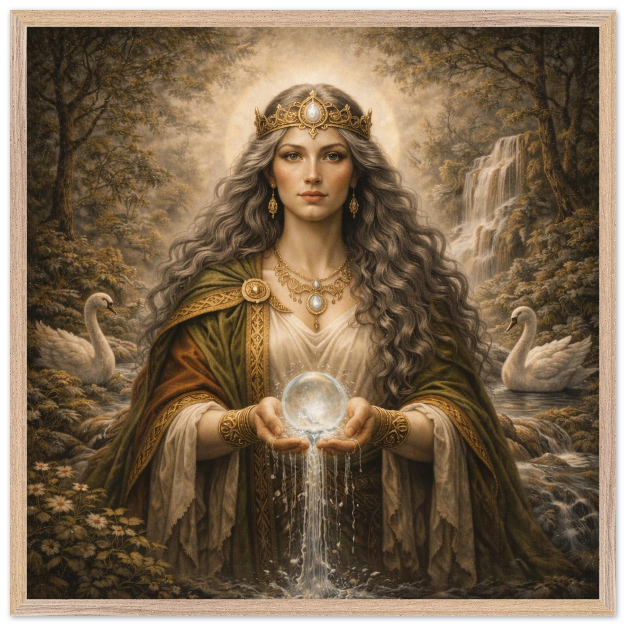 Celtic Danu – Mythologie Fine Art Print mit Rahmen | babasan