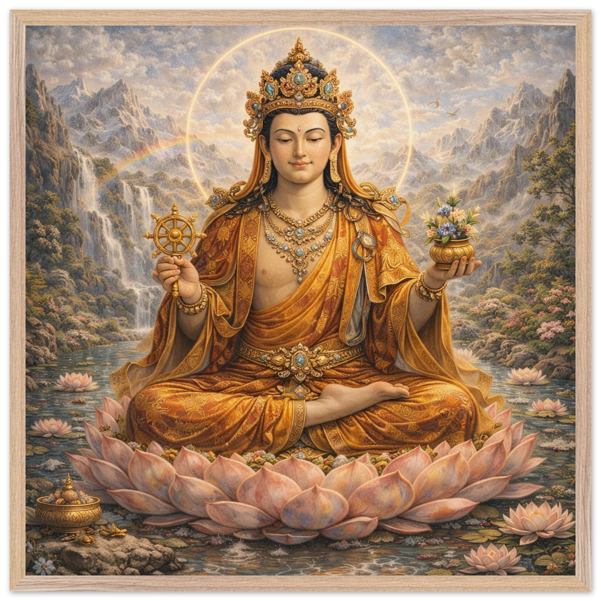 Buddha Maitreya – Mythologie Fine Art Print mit Rahmen | babasan