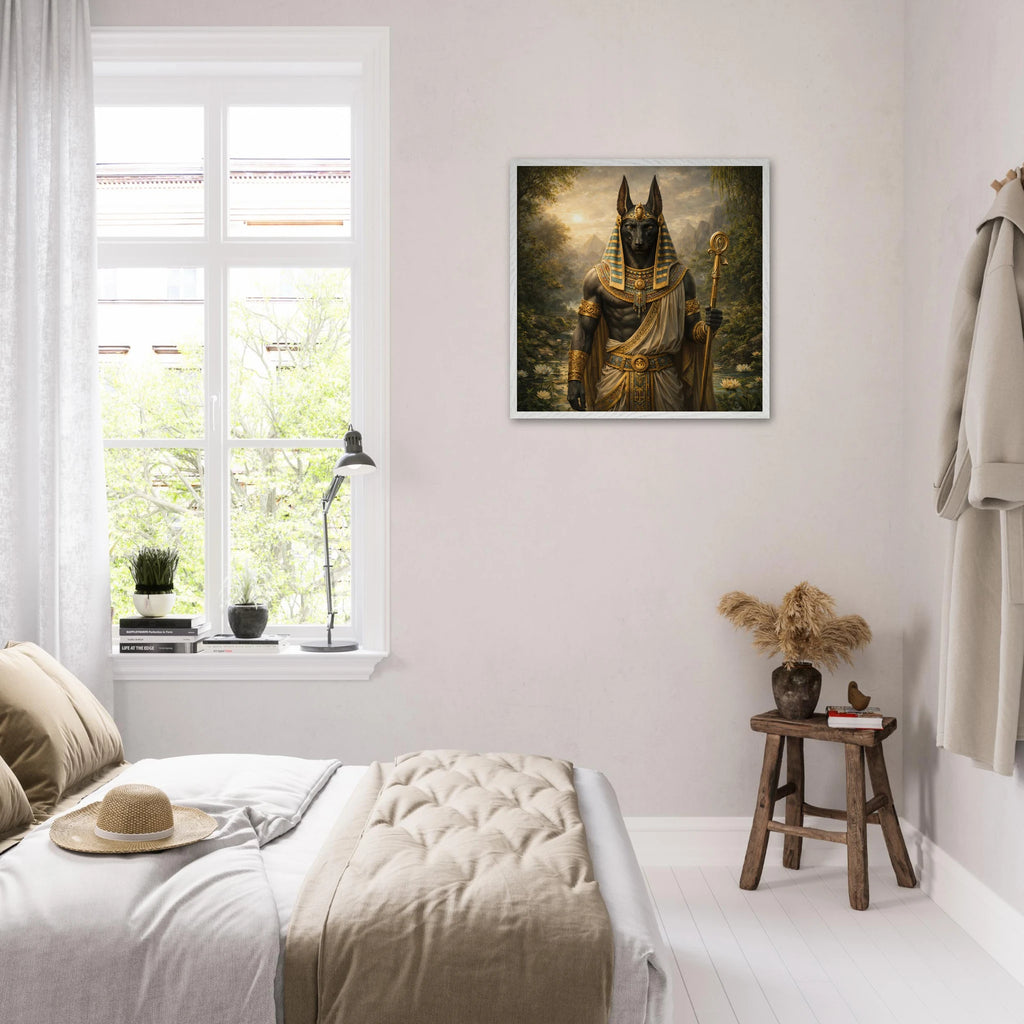 Anubis – Mythologie Fine Art Print mit Rahmen | babasan