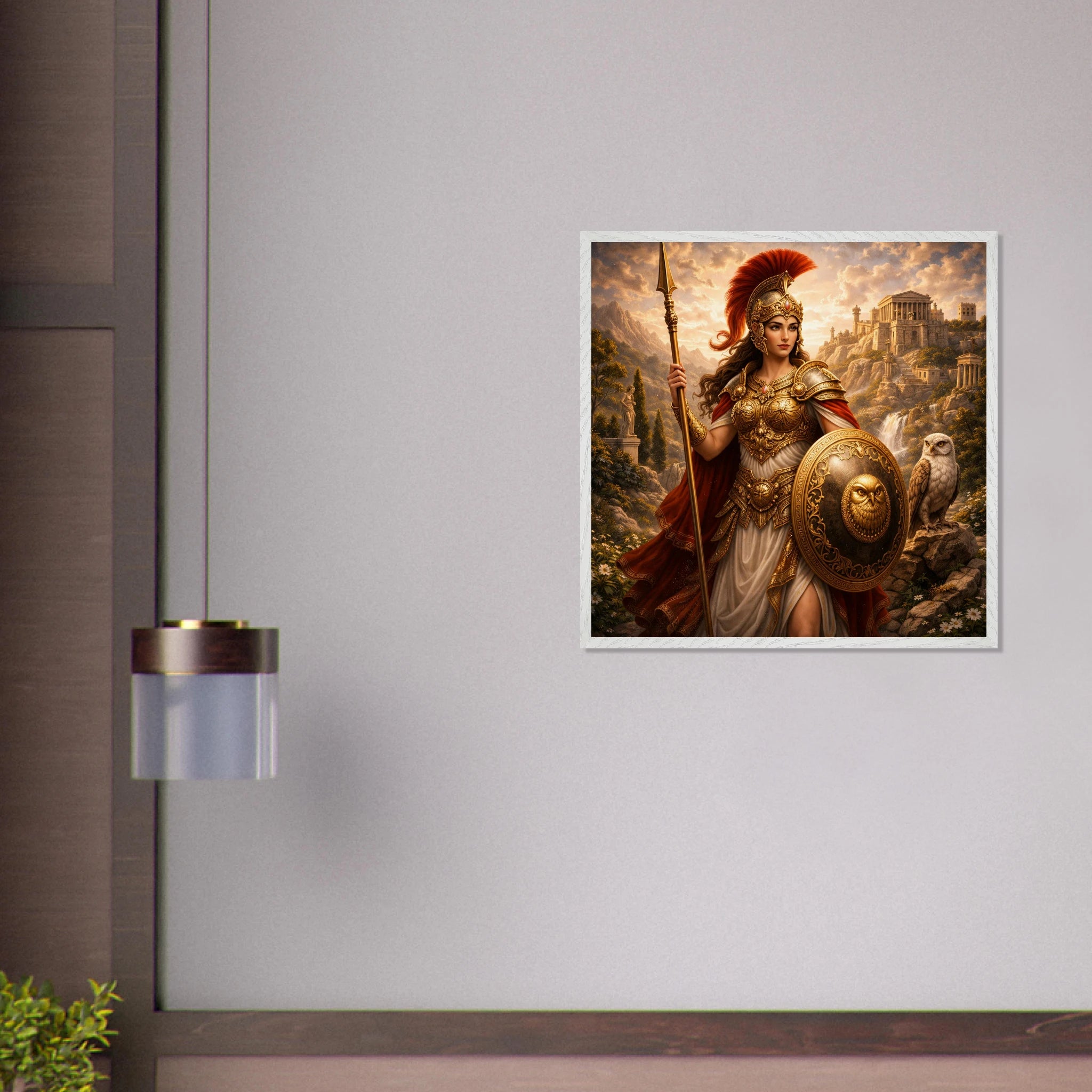 Athena – Mythologie Fine Art Print mit Rahmen | babasan