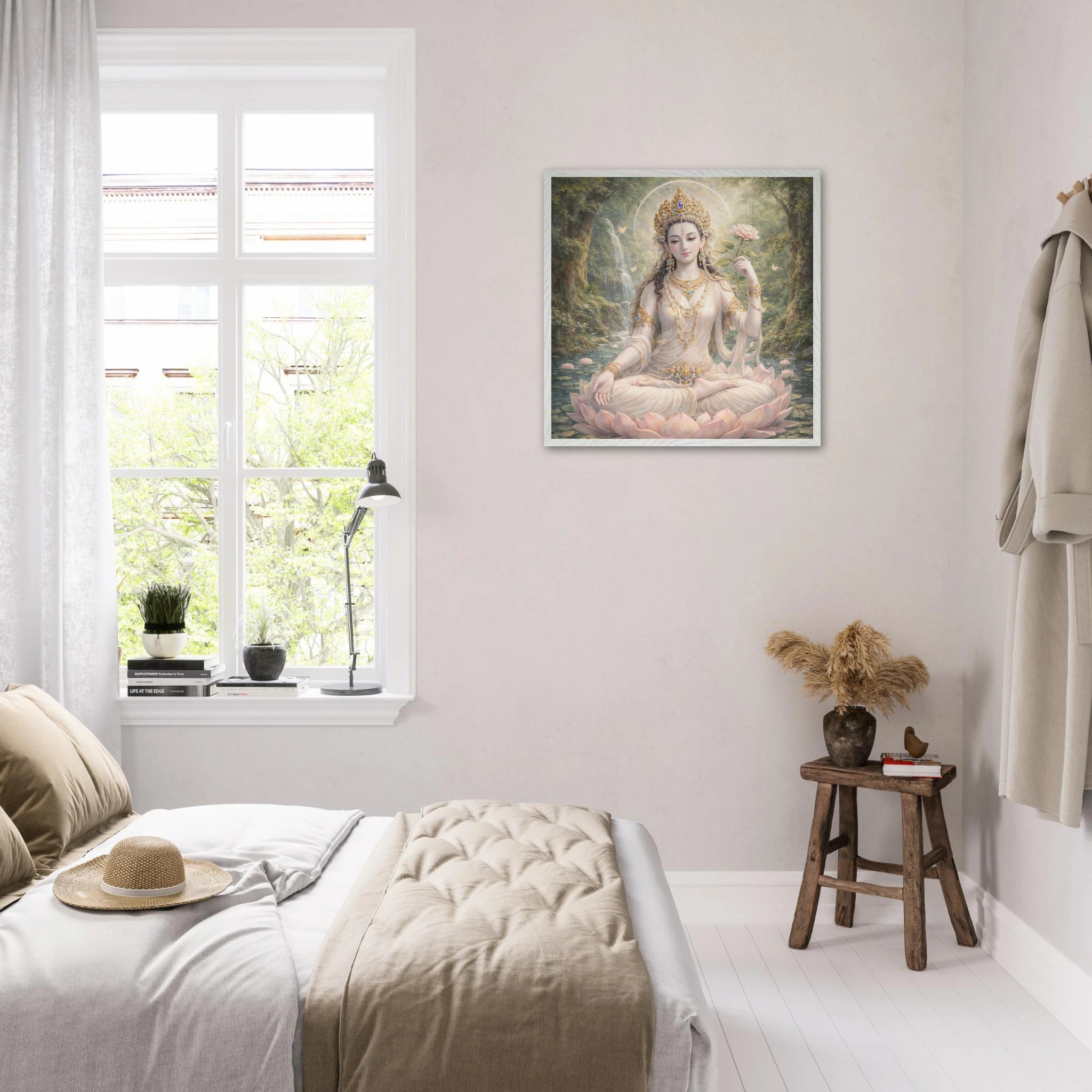 Weisse Tara – Mythologie Fine Art Print mit Rahmen | babasan