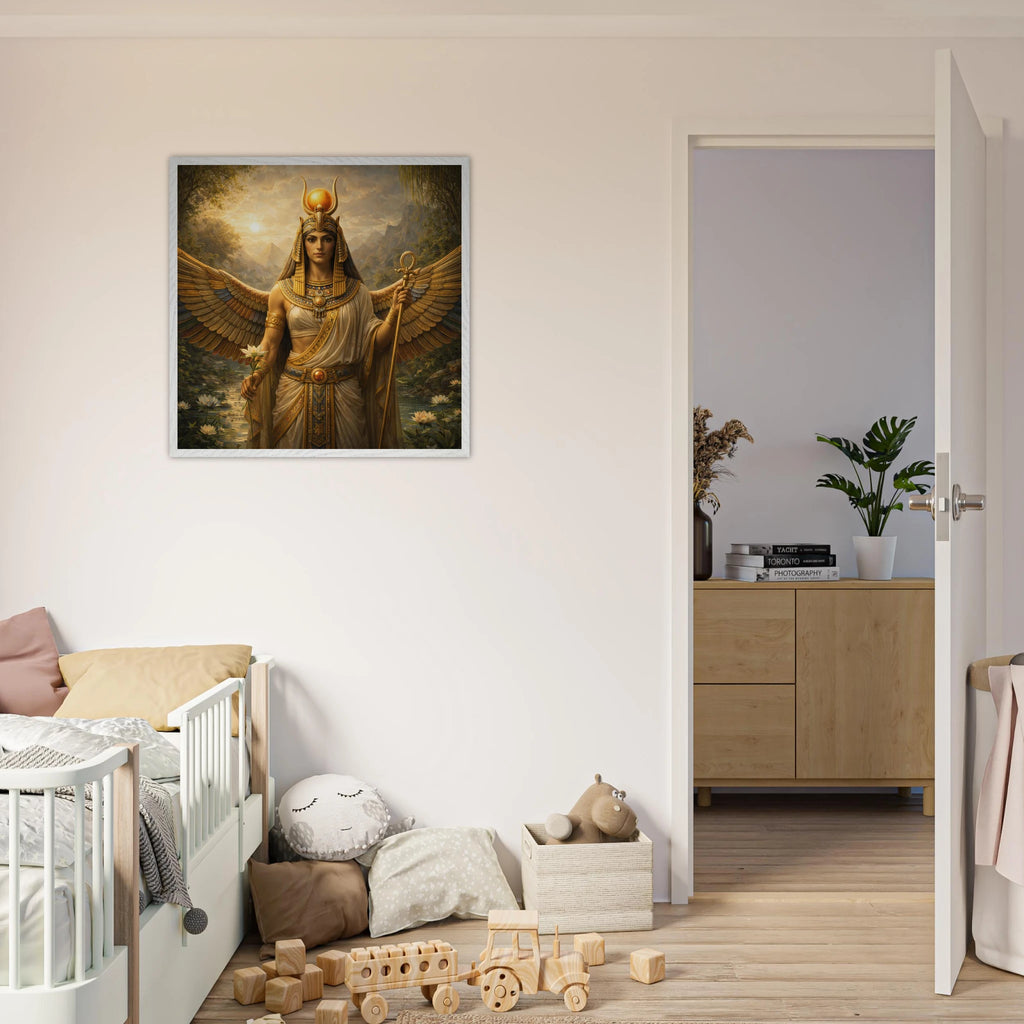 Isis – Mythologie Fine Art Print mit Rahmen | babasan