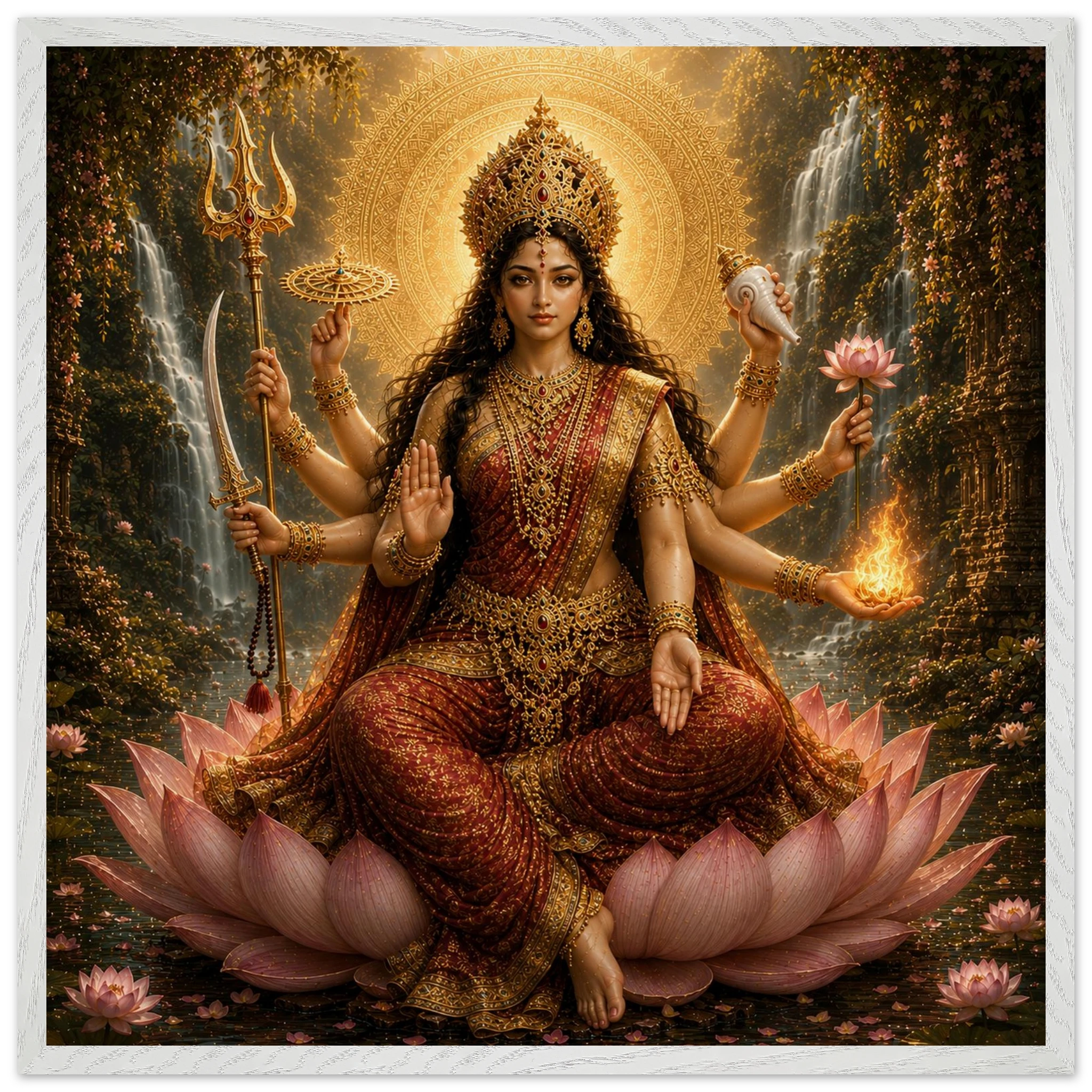 Shakti – Mythologie Fine Art Print mit Rahmen | babasan