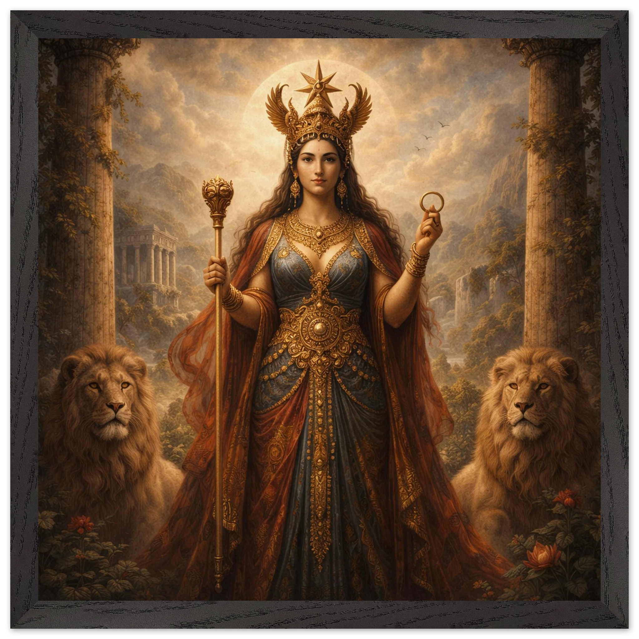 Ishtar – Mythologie Fine Art Print mit Rahmen | babasan