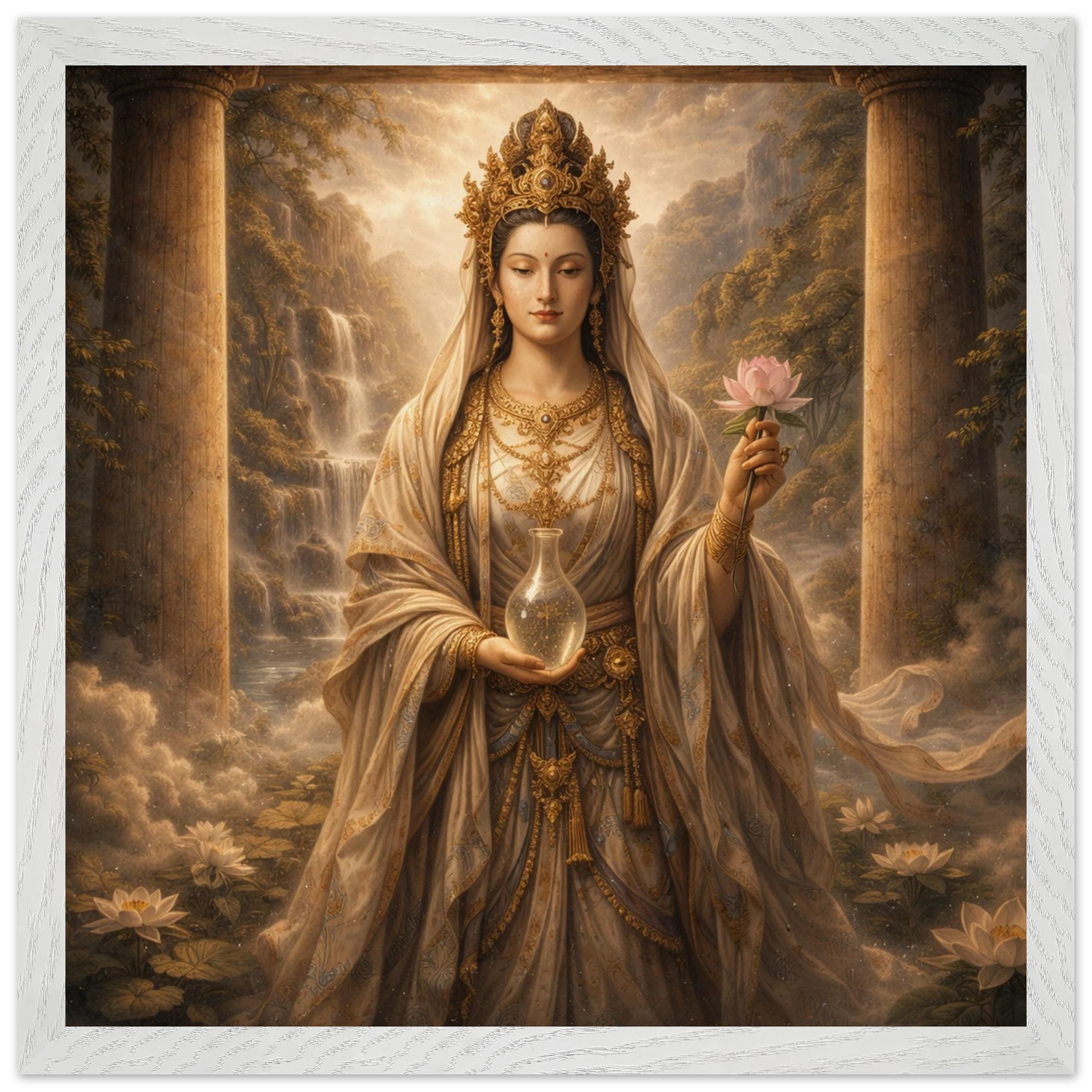 Kannon Bodhisattva– Mythologie Fine Art Print mit Rahmen | babasan