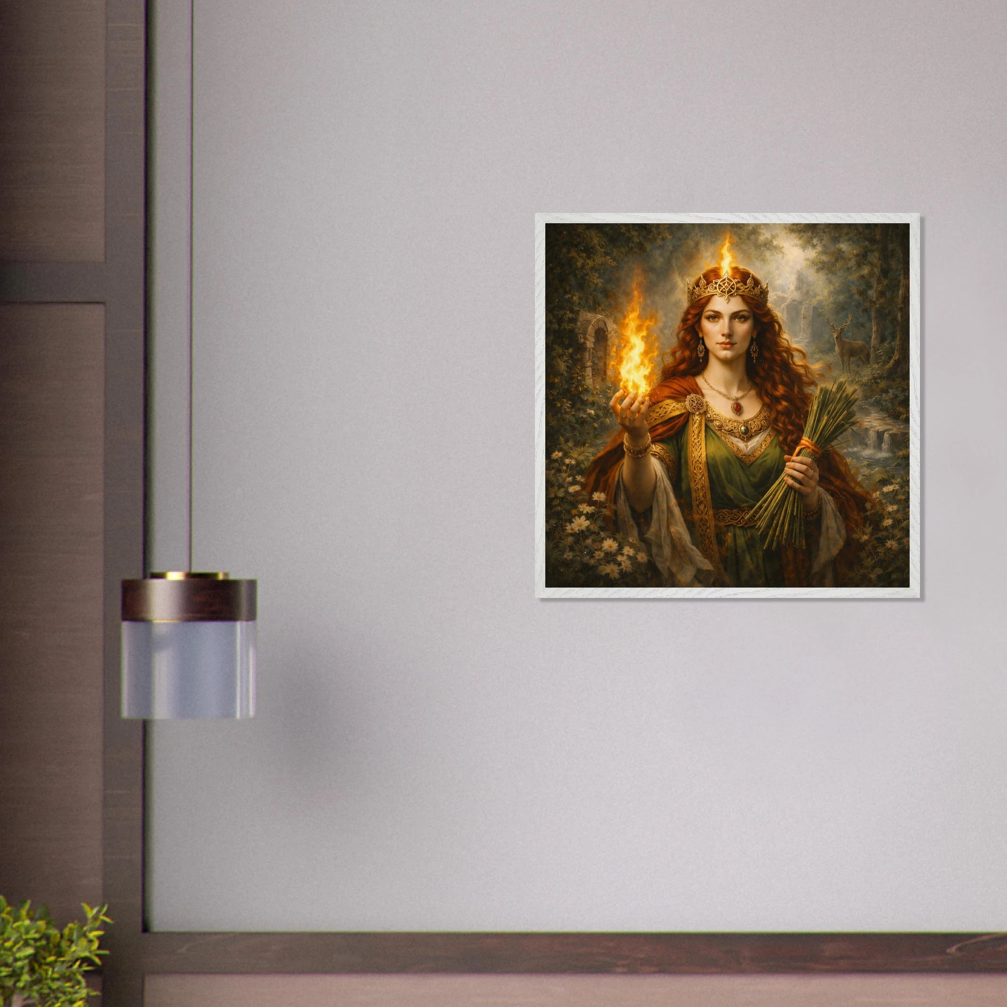 Celtic Danu – Mythologie Fine Art Print mit Rahmen | babasan