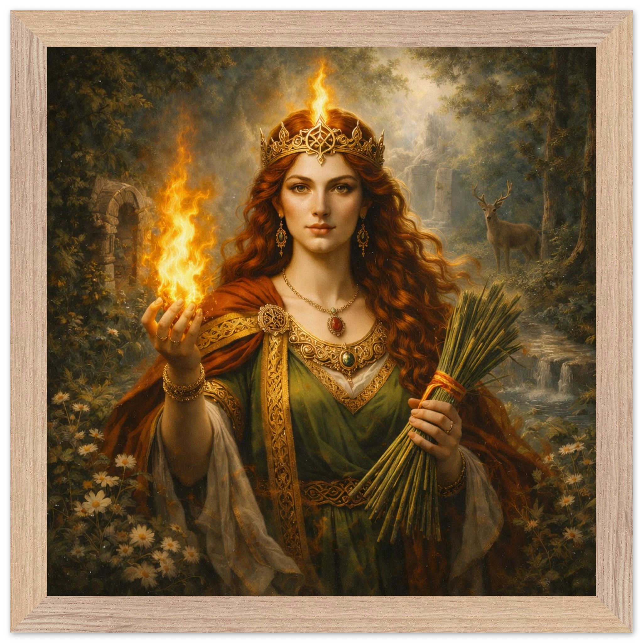 Celtic Danu – Mythologie Fine Art Print mit Rahmen | babasan