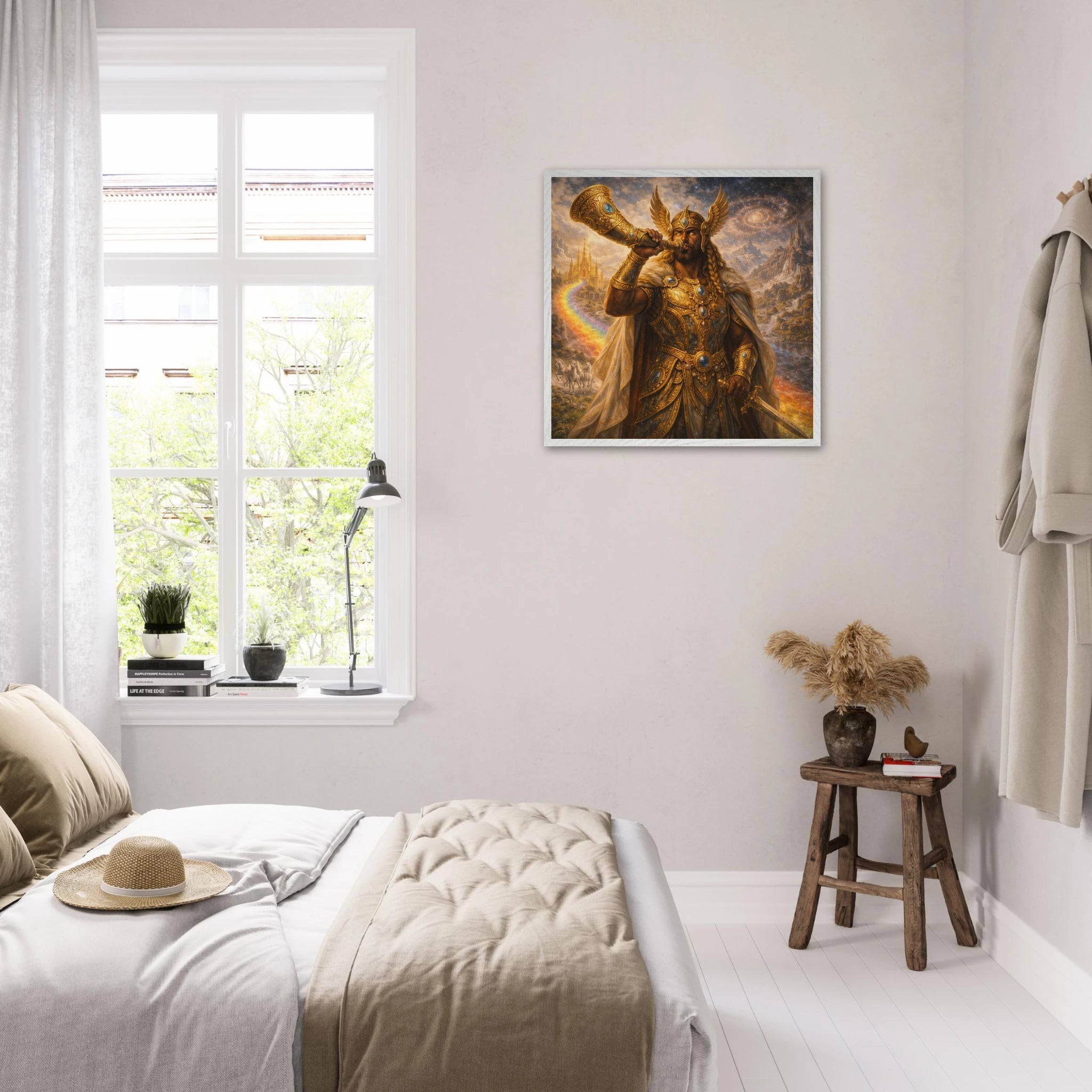 Heimdall – Mythologie Fine Art Print mit Rahmen | babasan