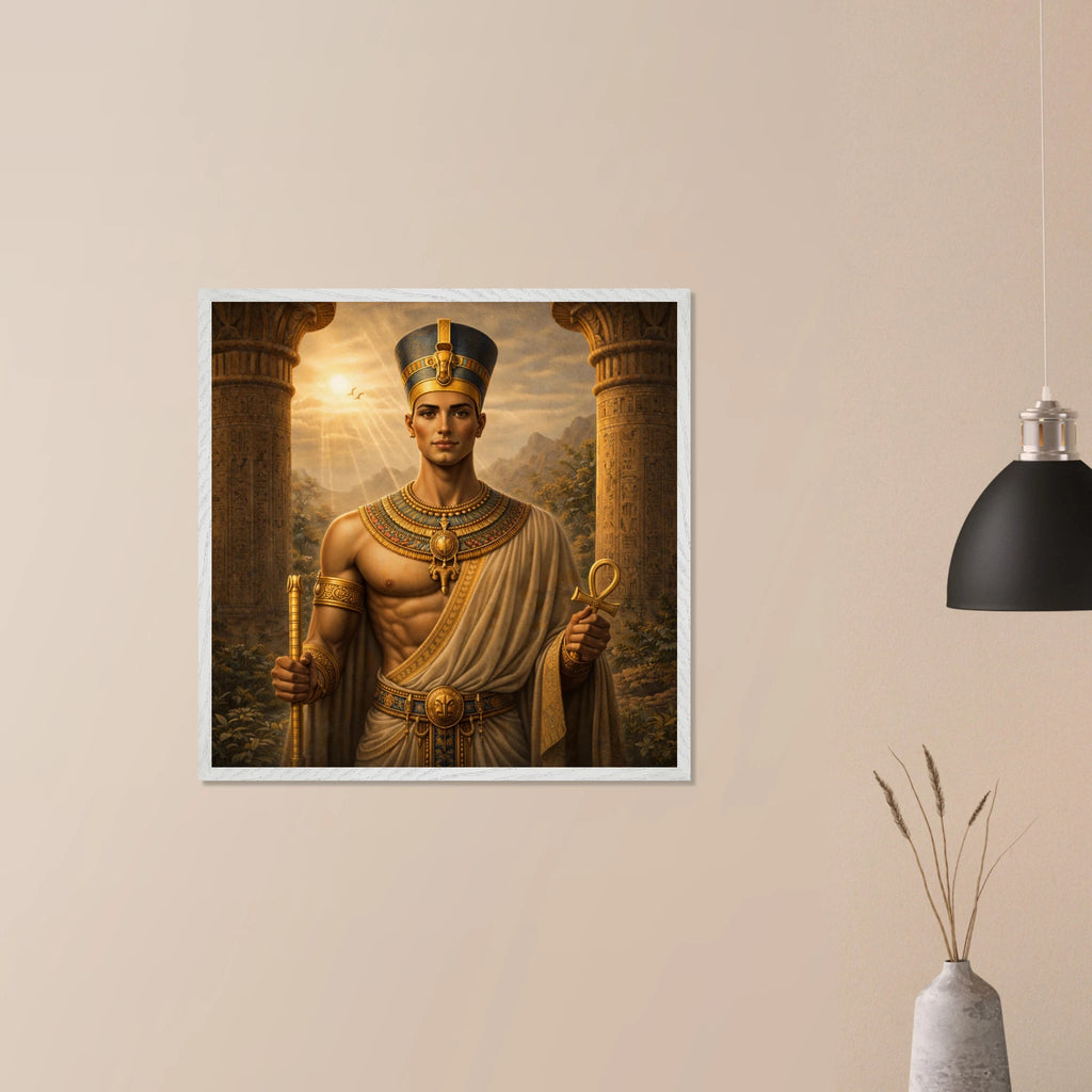 Echnaton – Mythologie Fine Art Print mit Rahmen | babasan