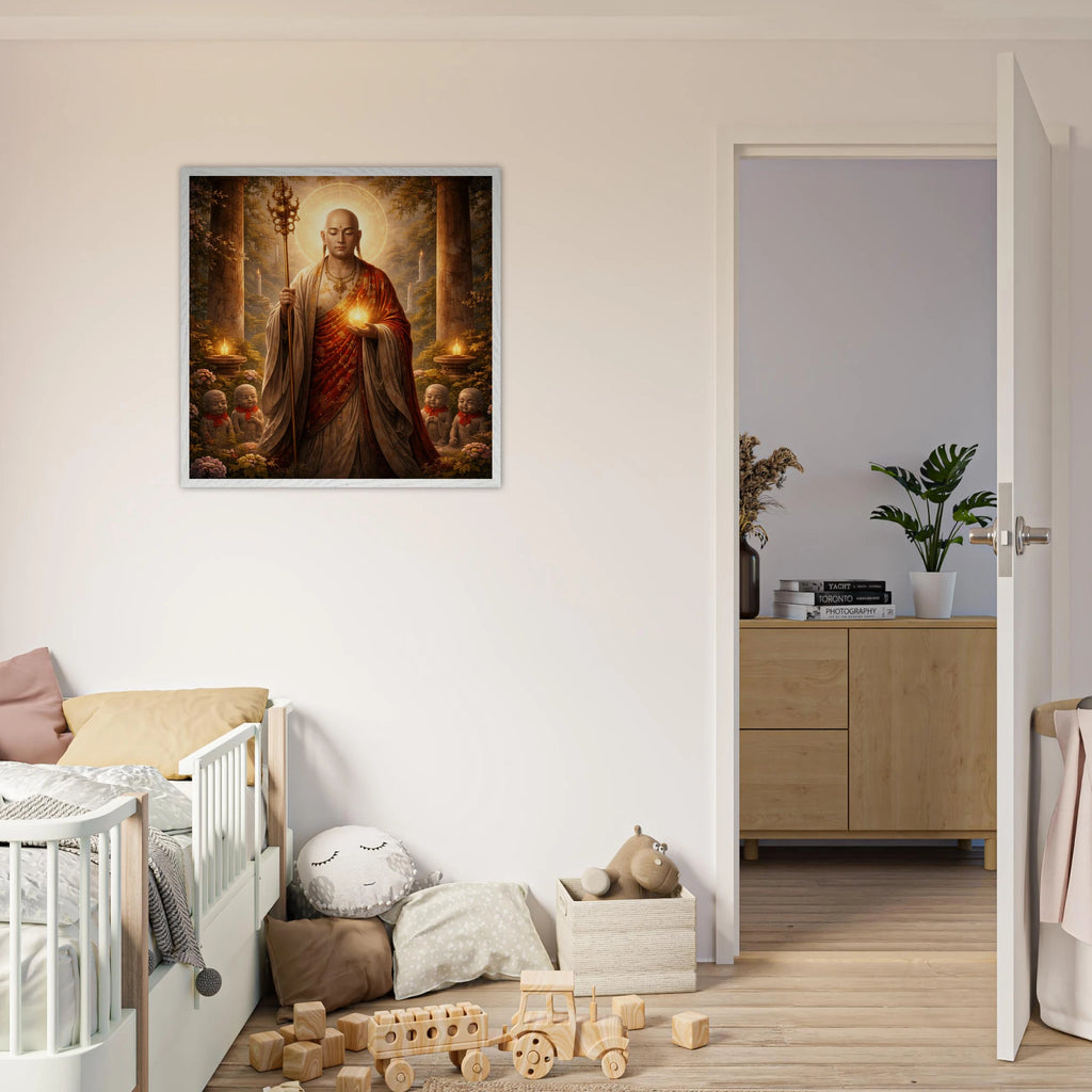 Jizō – Mythologie Fine Art Print mit Rahmen | babasan