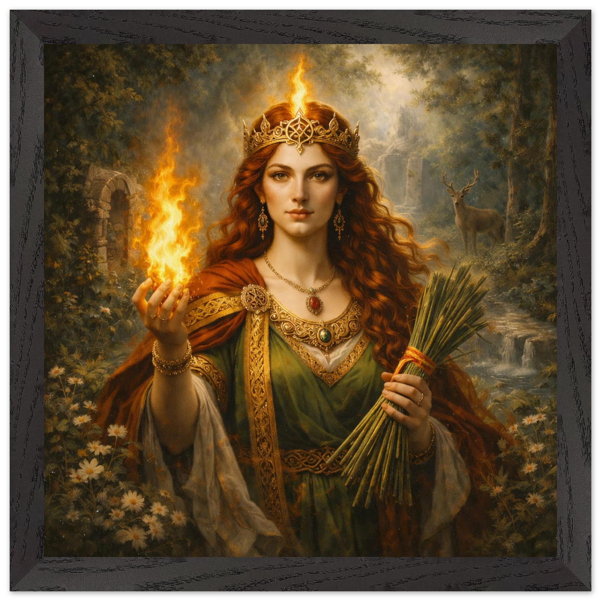 Celtic Danu – Mythologie Fine Art Print mit Rahmen | babasan