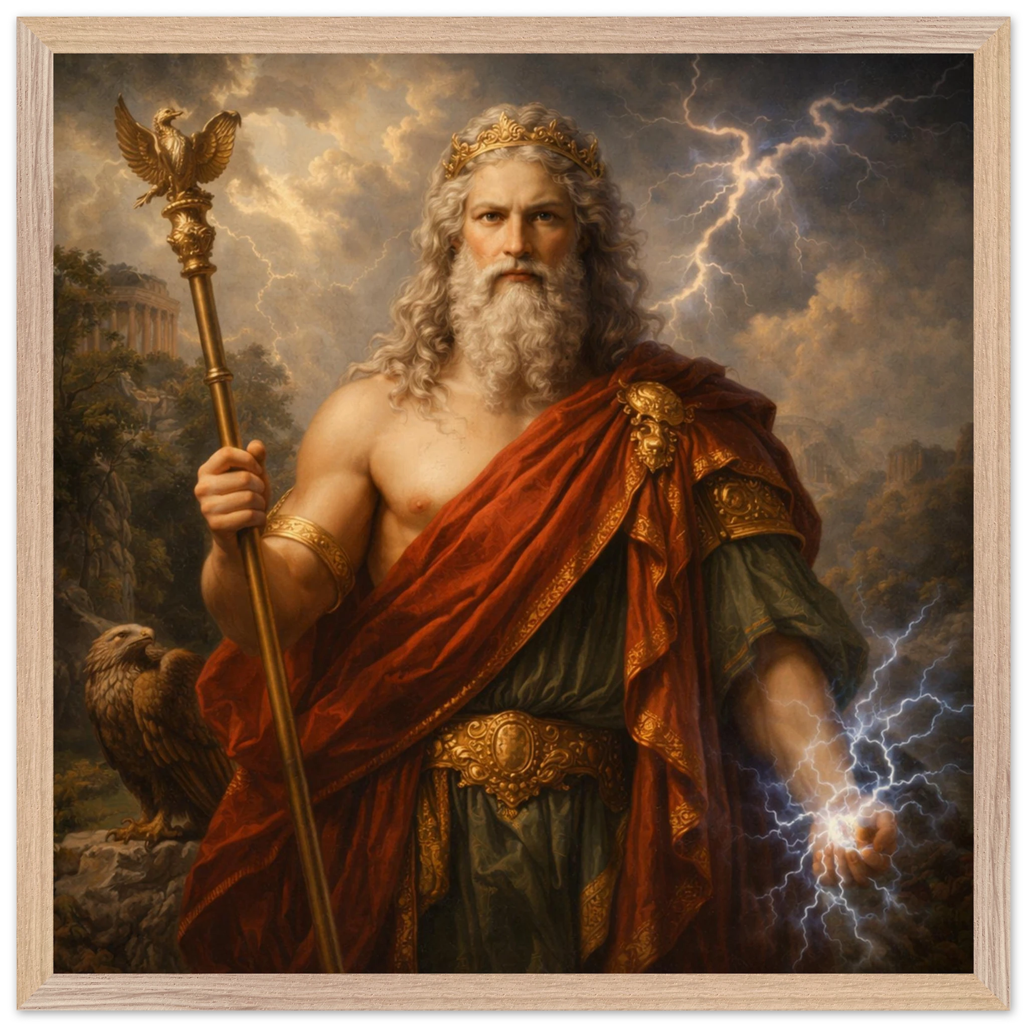 Jupiter – Mythologie Fine Art Print mit Rahmen | babasan