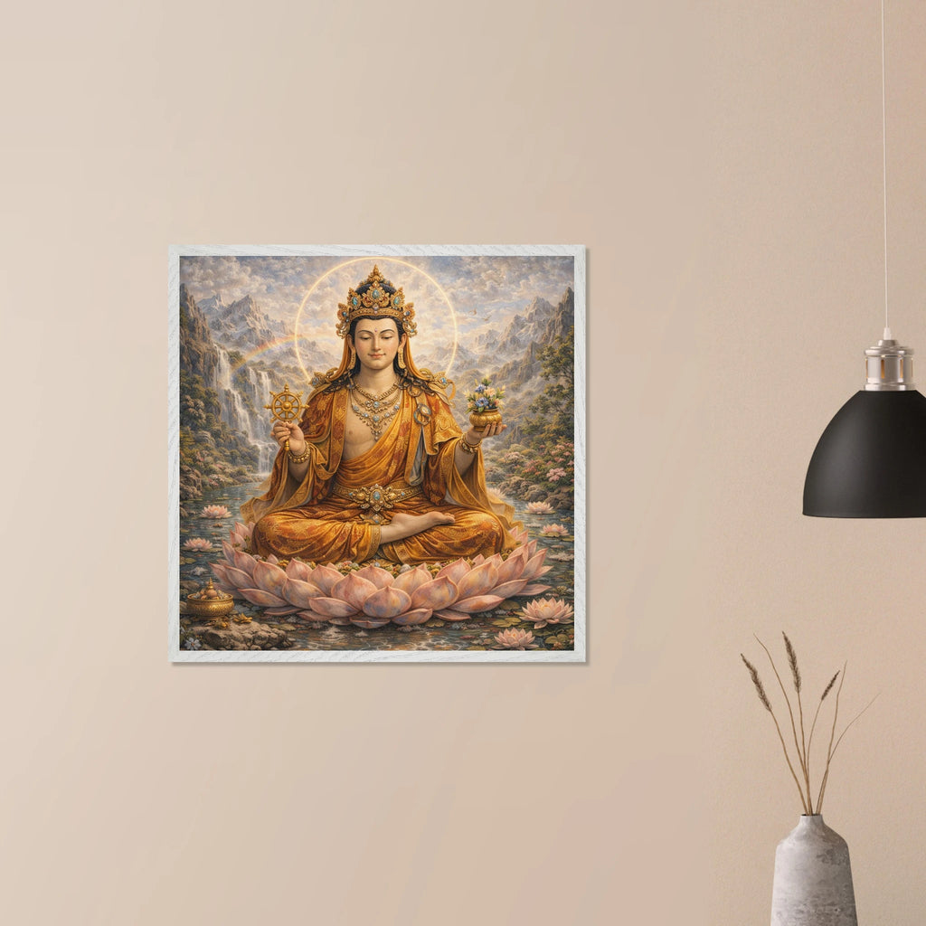 Buddha Maitreya – Mythologie Fine Art Print mit Rahmen | babasan