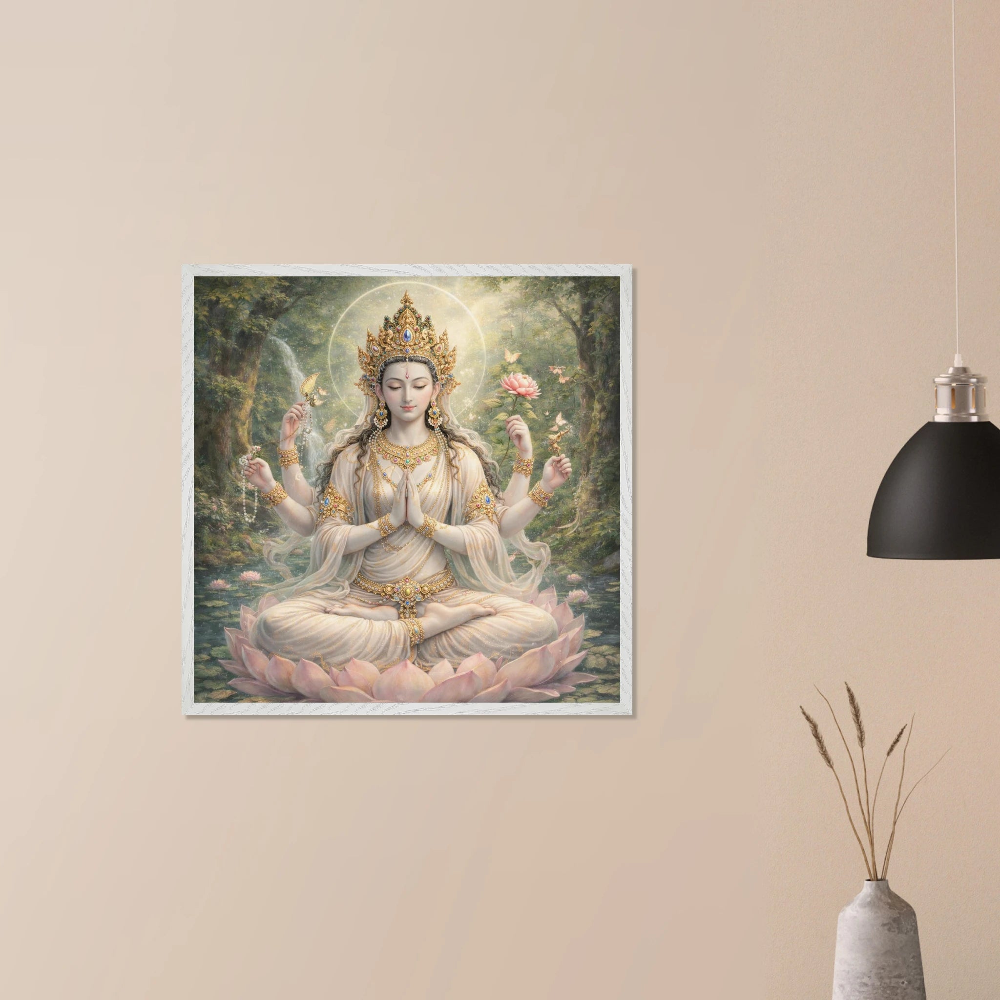 Avalokiteshvara – Mythologie Fine Art Print mit Rahmen | babasan