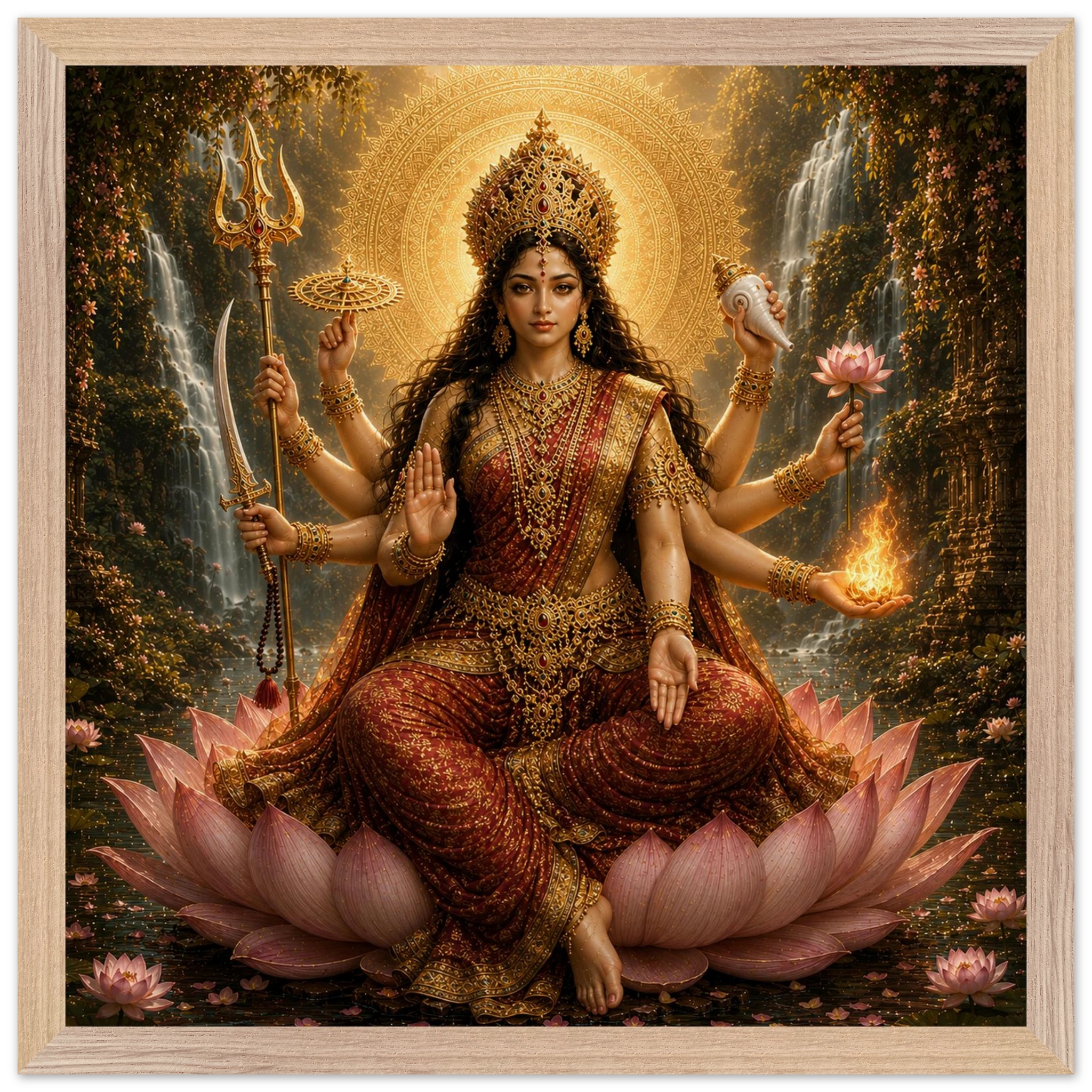 Shakti – Mythologie Fine Art Print mit Rahmen | babasan