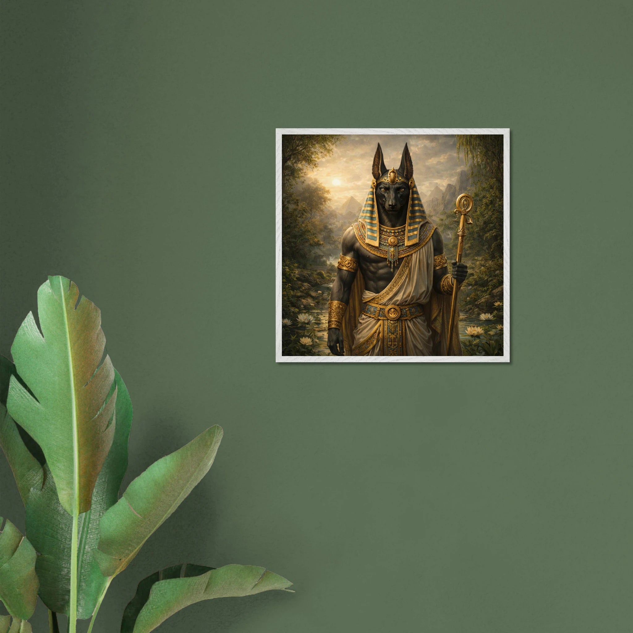 Anubis – Mythologie Fine Art Print mit Rahmen | babasan