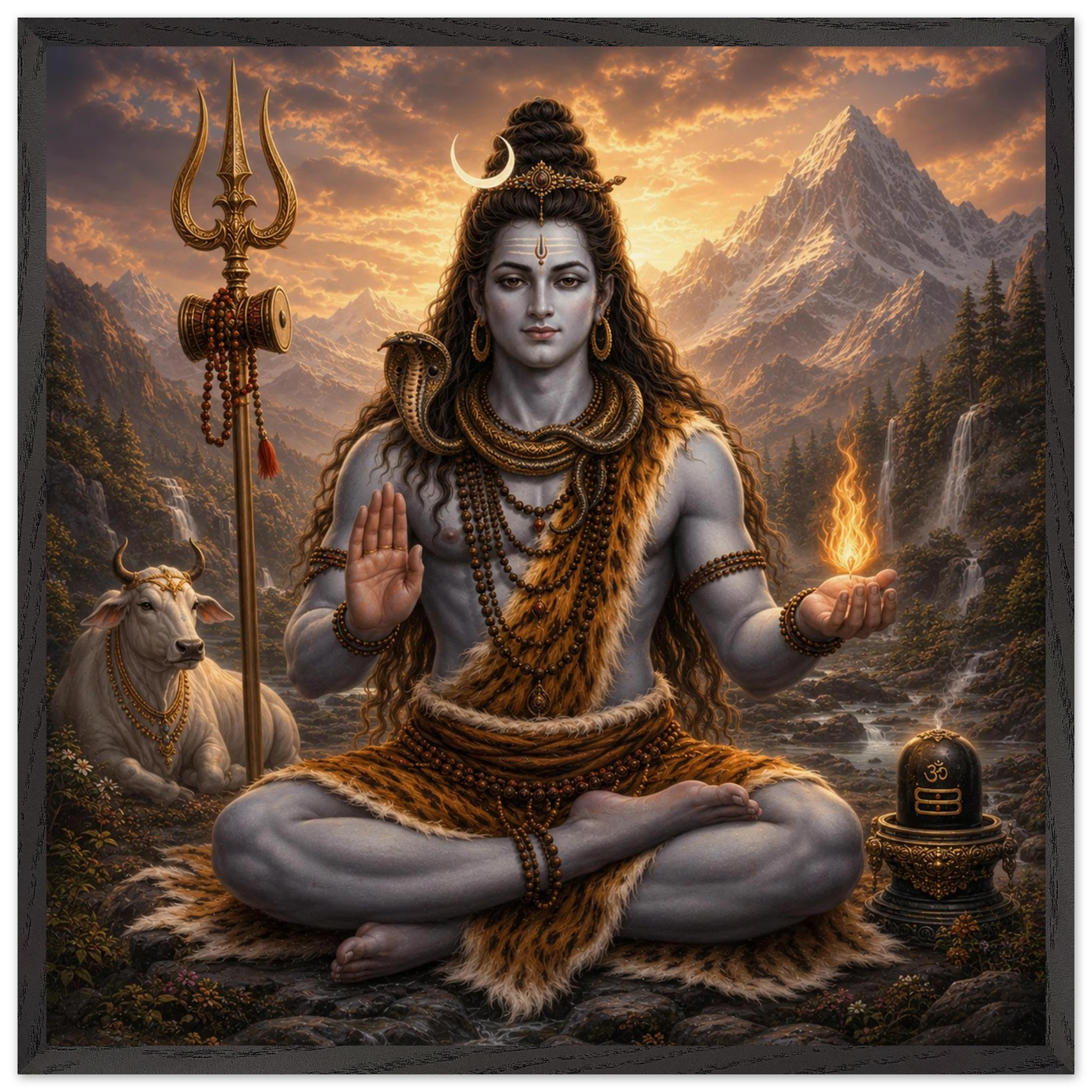 Shiva – Mythologie Fine Art Print mit Rahmen | babasan