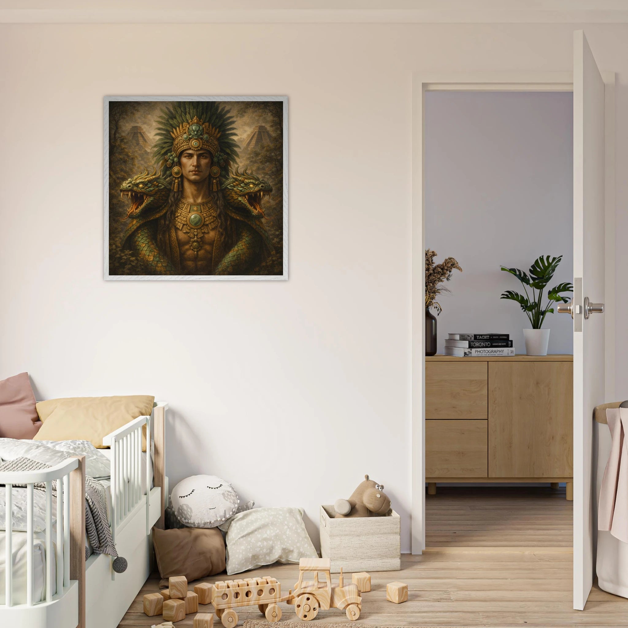 Kukulkan – Mythologie Fine Art Print mit Rahmen | babasan
