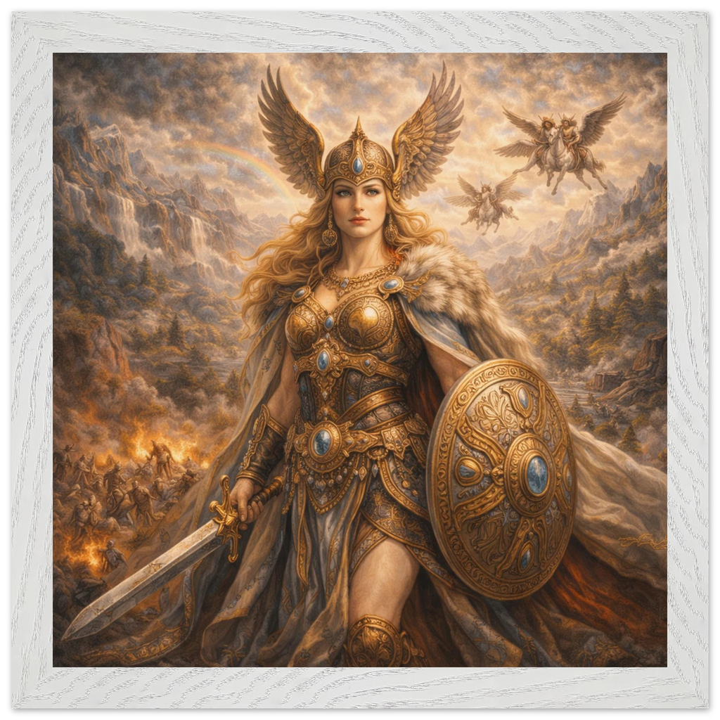 Walküre – Mythologie Fine Art Print mit Rahmen | babasan