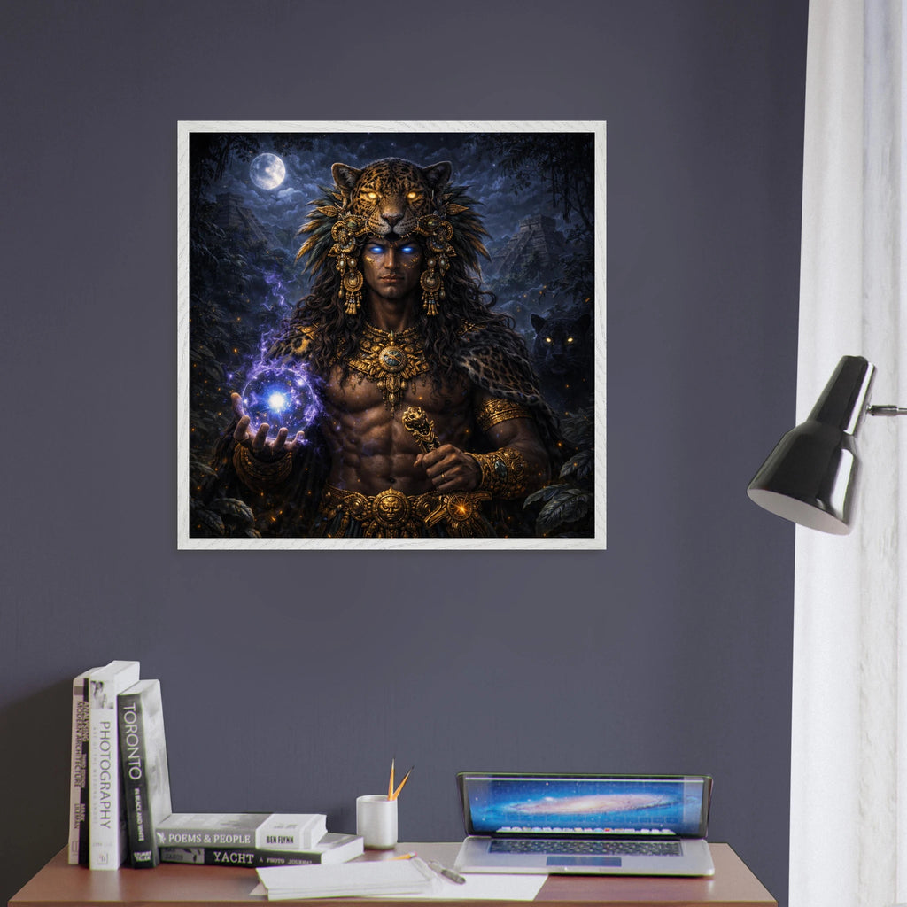 Xbalanque – Mythologie Fine Art Print mit Rahmen | babasan