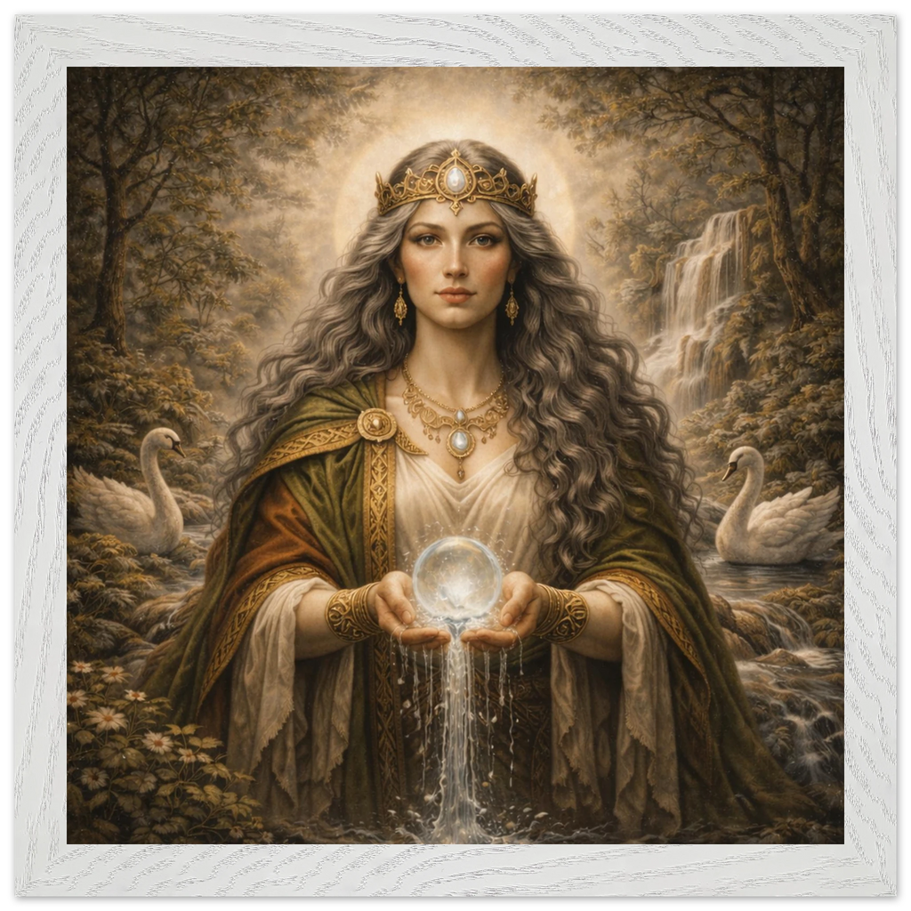 Celtic Danu – Mythologie Fine Art Print mit Rahmen | babasan