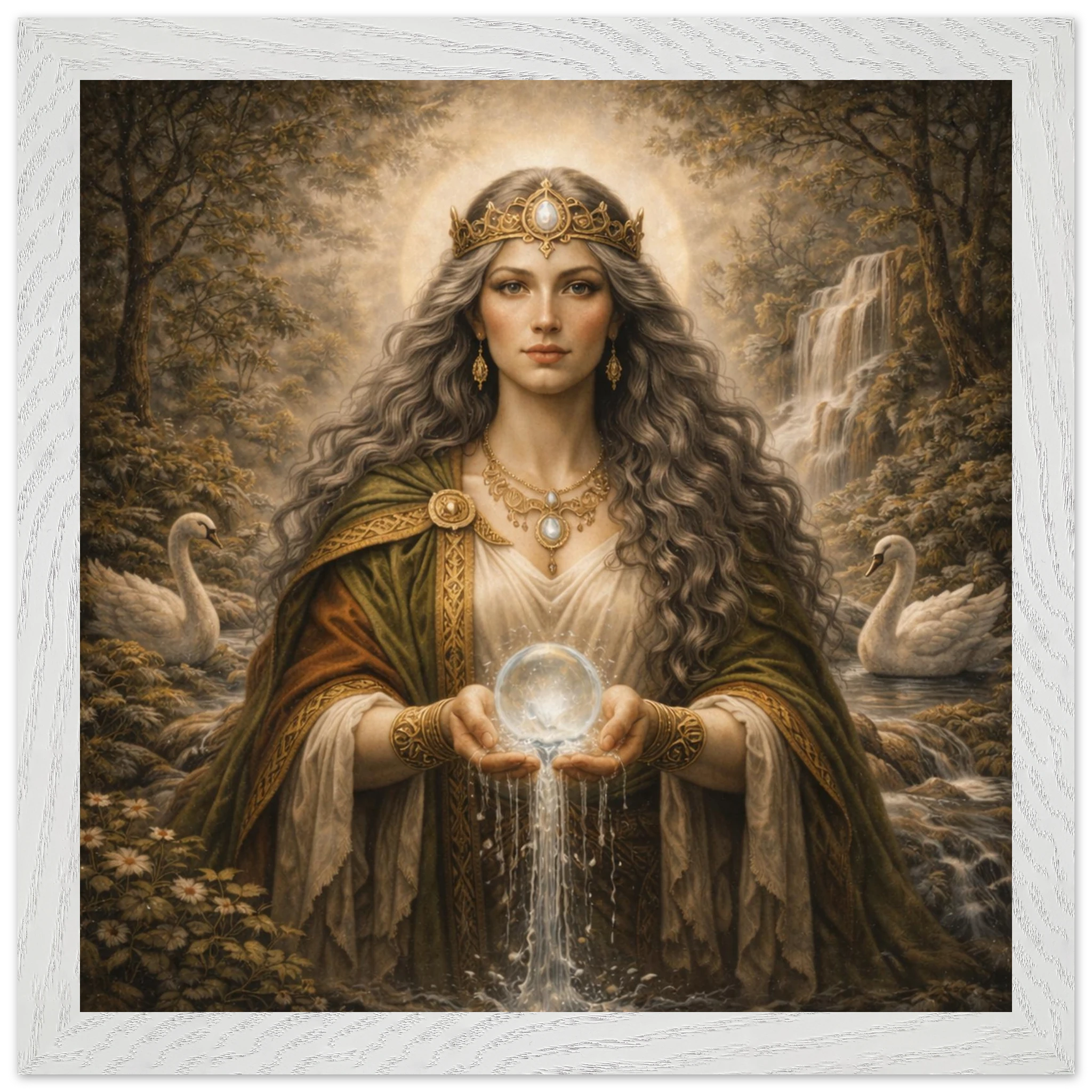 Celtic Danu – Mythologie Fine Art Print mit Rahmen | babasan