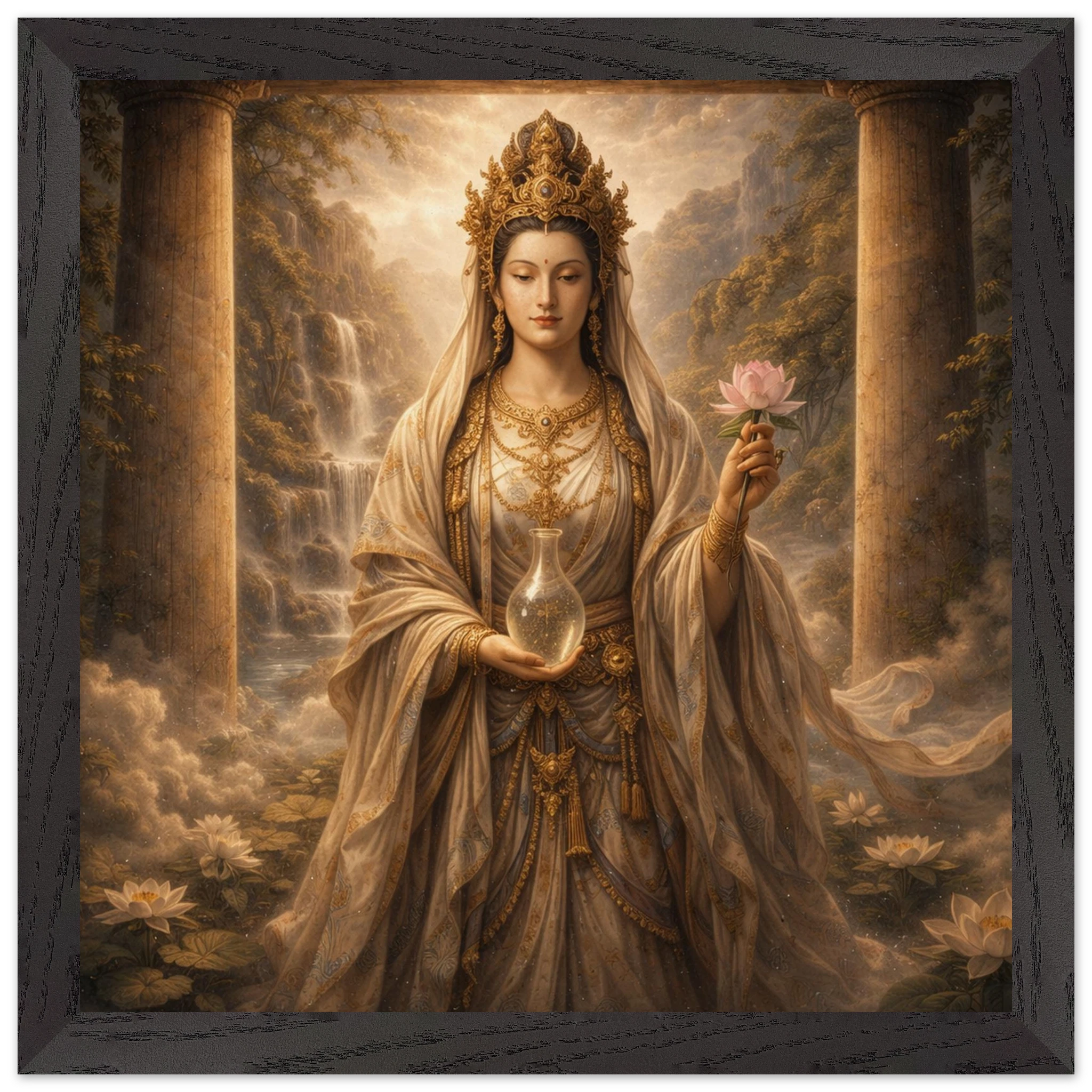 Kannon Bodhisattva– Mythologie Fine Art Print mit Rahmen | babasan