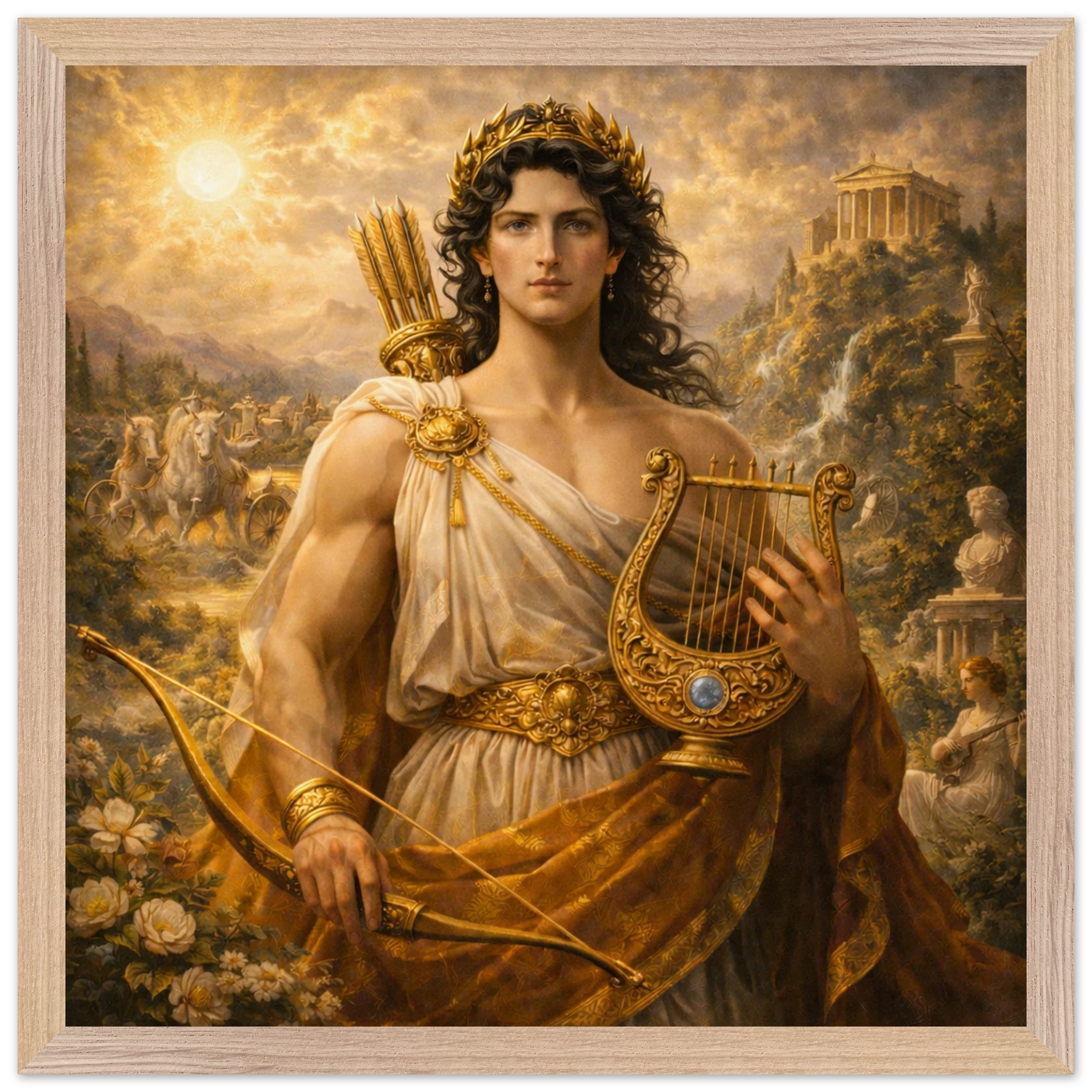 Apollo – Mythologie Fine Art Print mit Rahmen | babasan