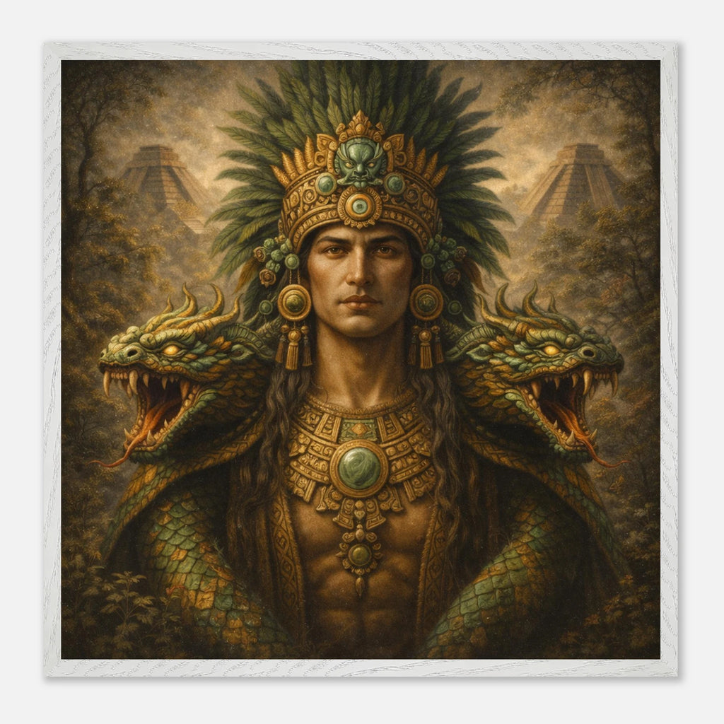 Kukulkan – Mythologie Fine Art Print mit Rahmen | babasan