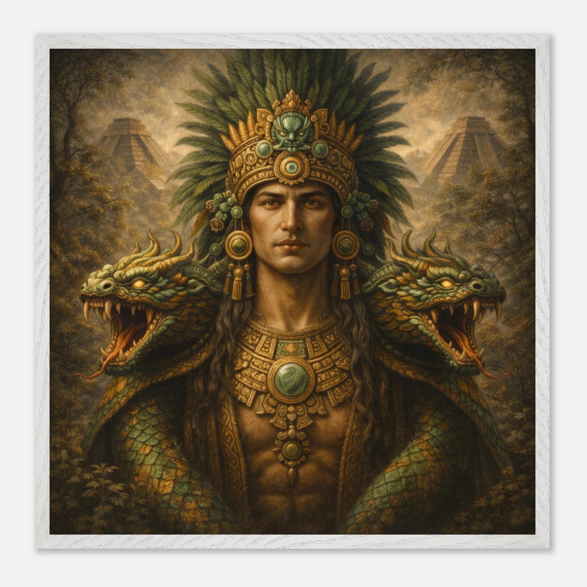 Kukulkan – Mythologie Fine Art Print mit Rahmen | babasan