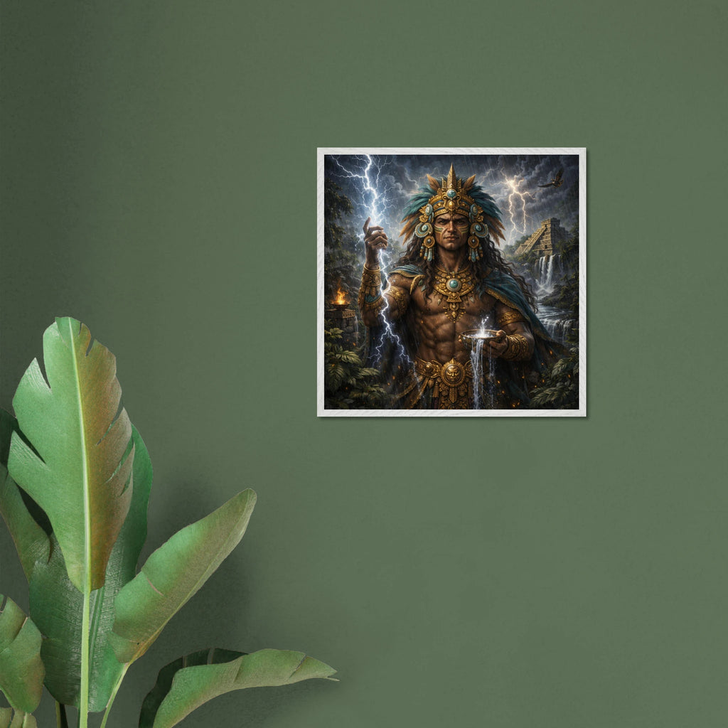 Chaac – Mythologie Fine Art Print mit Rahmen | babasan