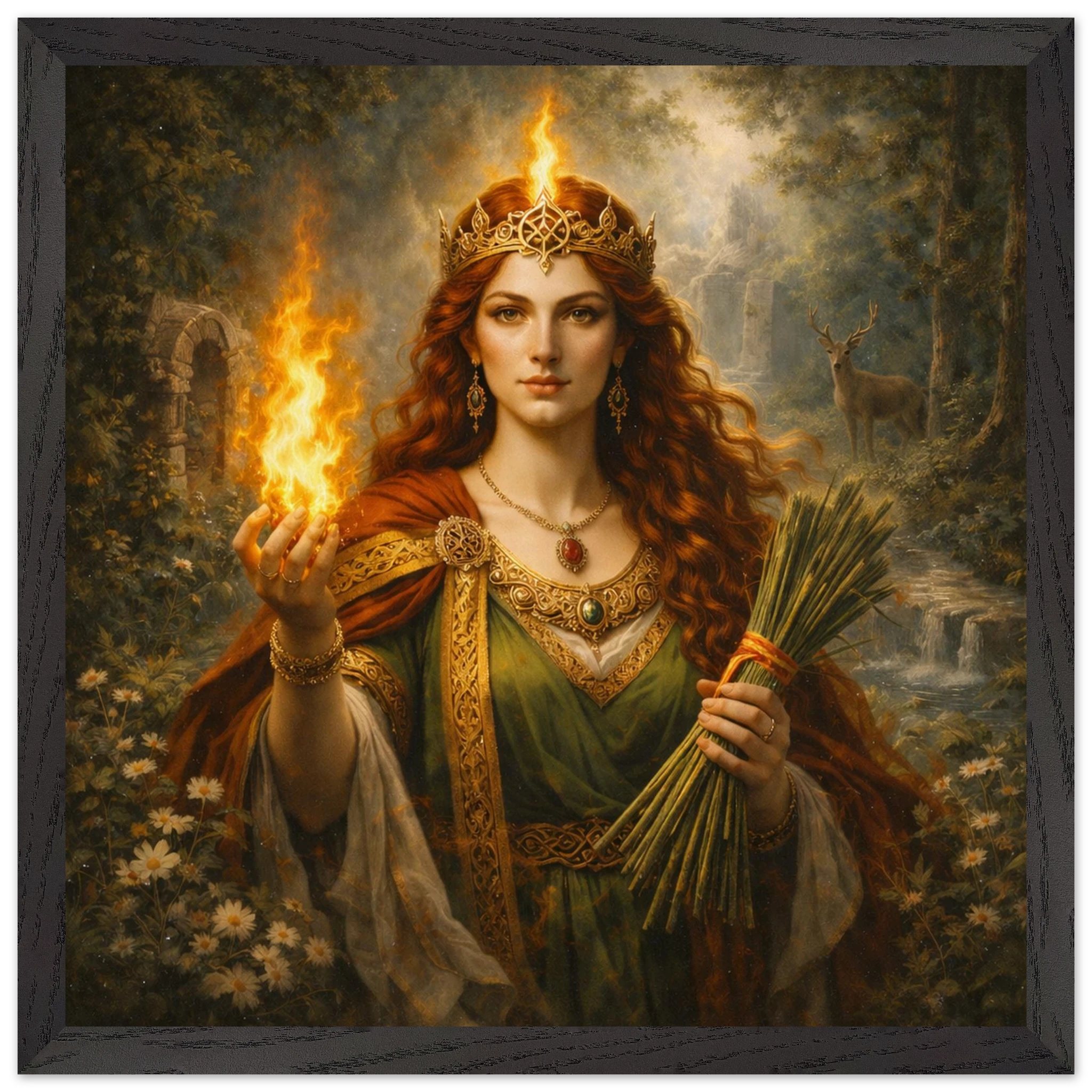 Celtic Danu – Mythologie Fine Art Print mit Rahmen | babasan