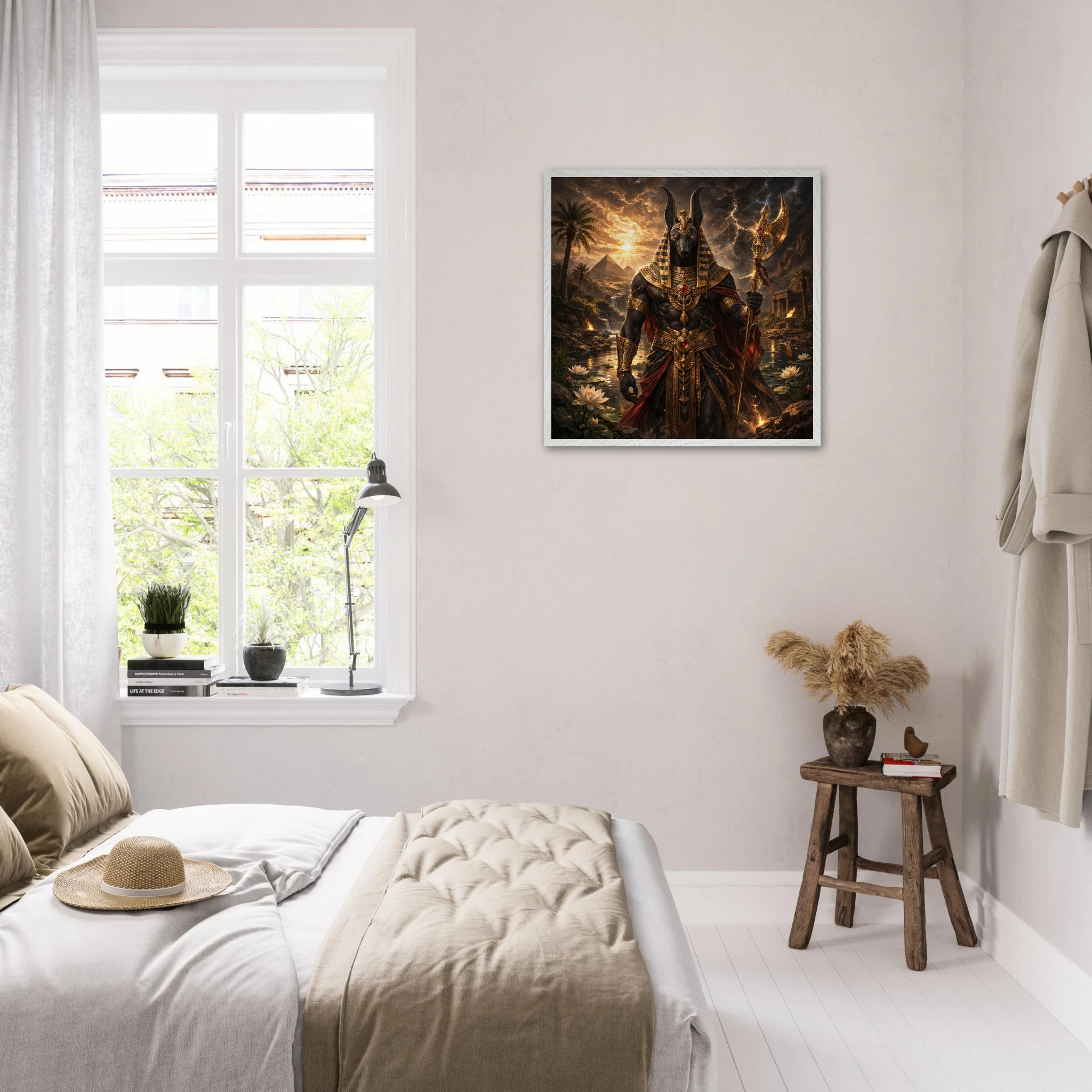 Seth – Mythologie Fine Art Print mit Rahmen | babasan