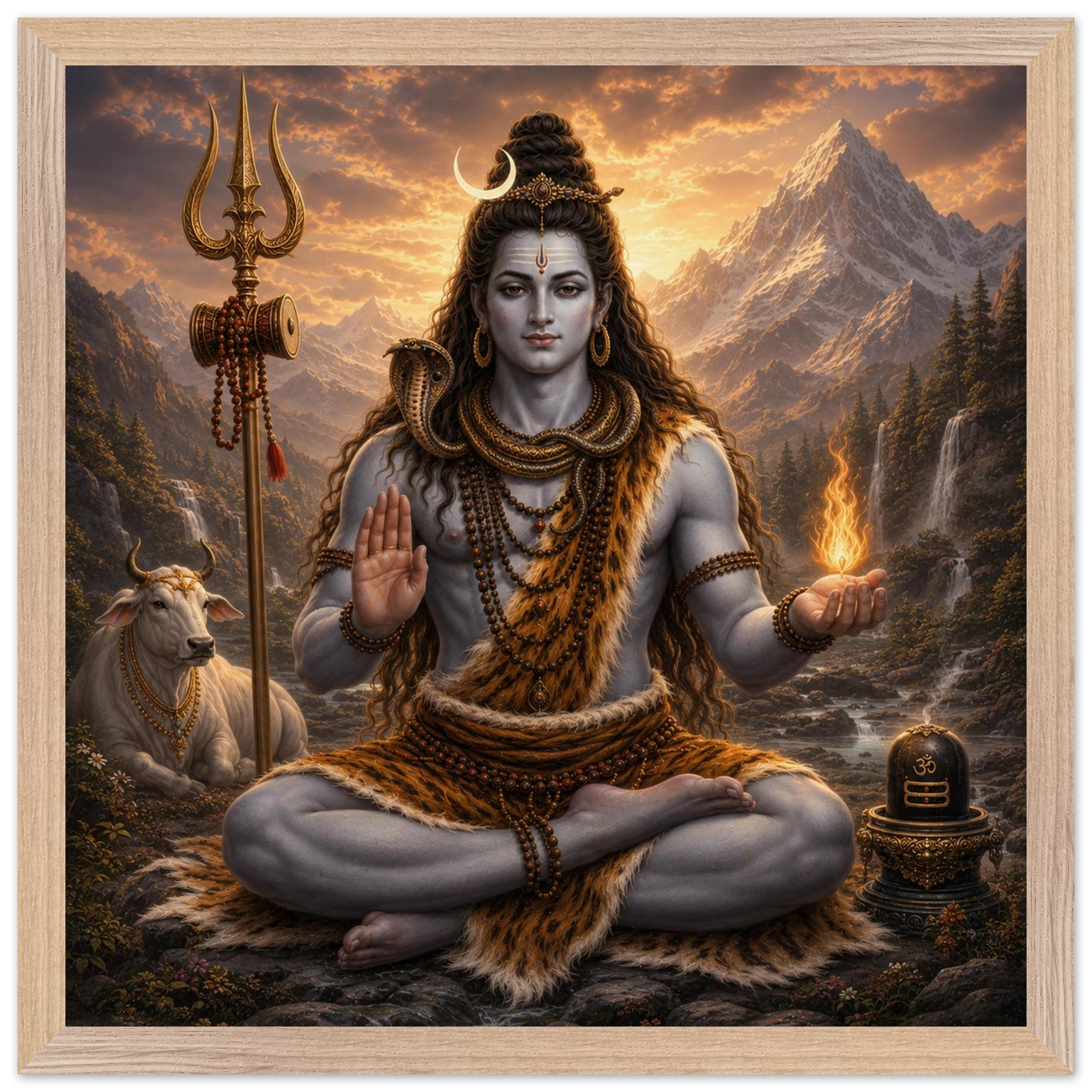 Shiva – Mythologie Fine Art Print mit Rahmen | babasan