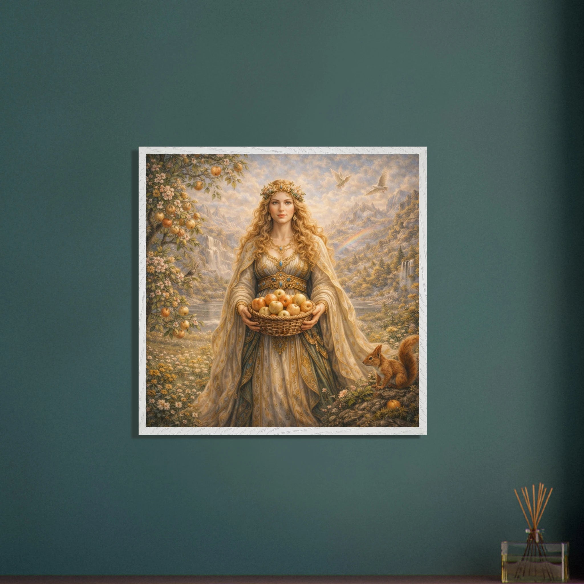 Idun – Mythologie Fine Art Print mit Rahmen | babasan