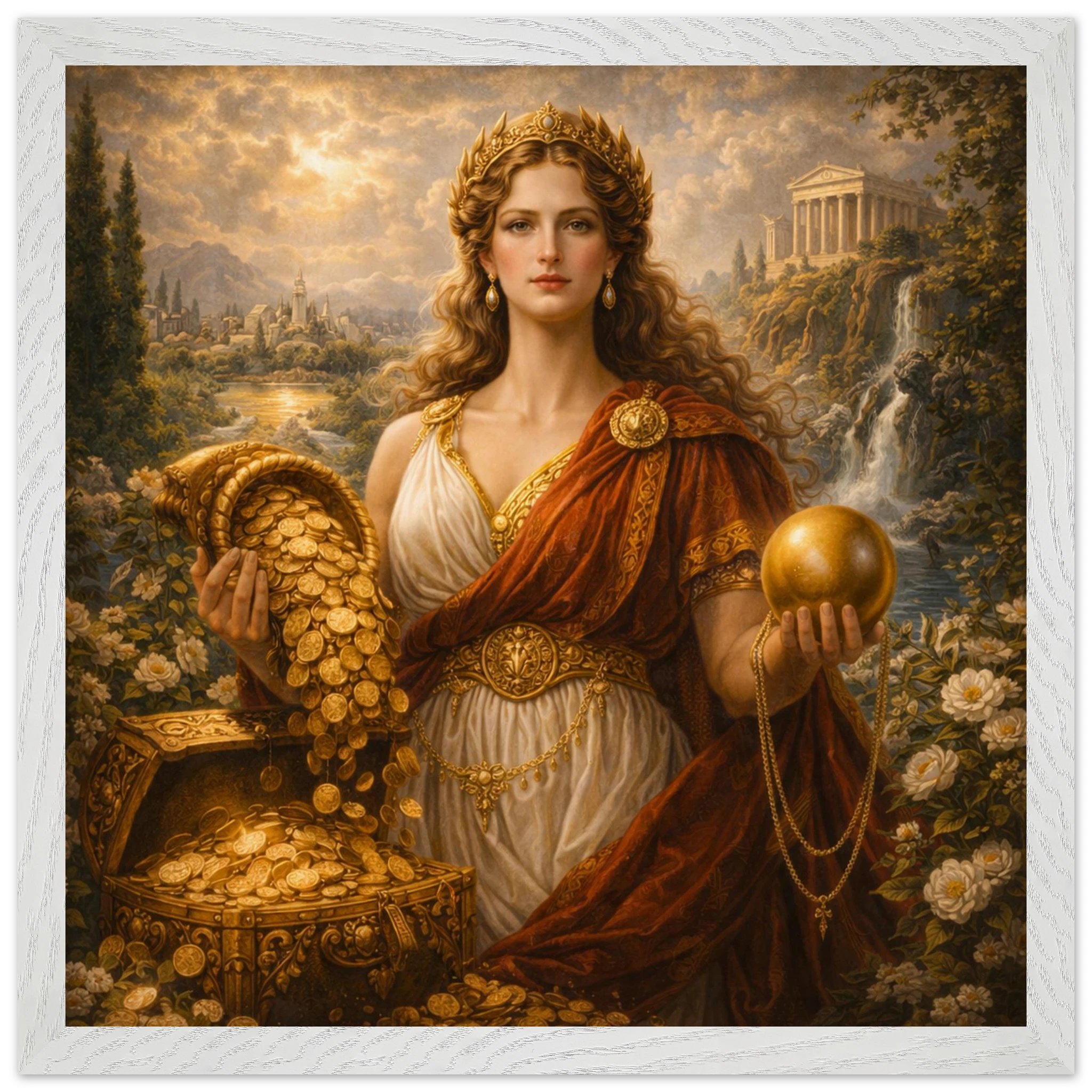 Fortuna – Mythologie Fine Art Print mit Rahmen | babasan