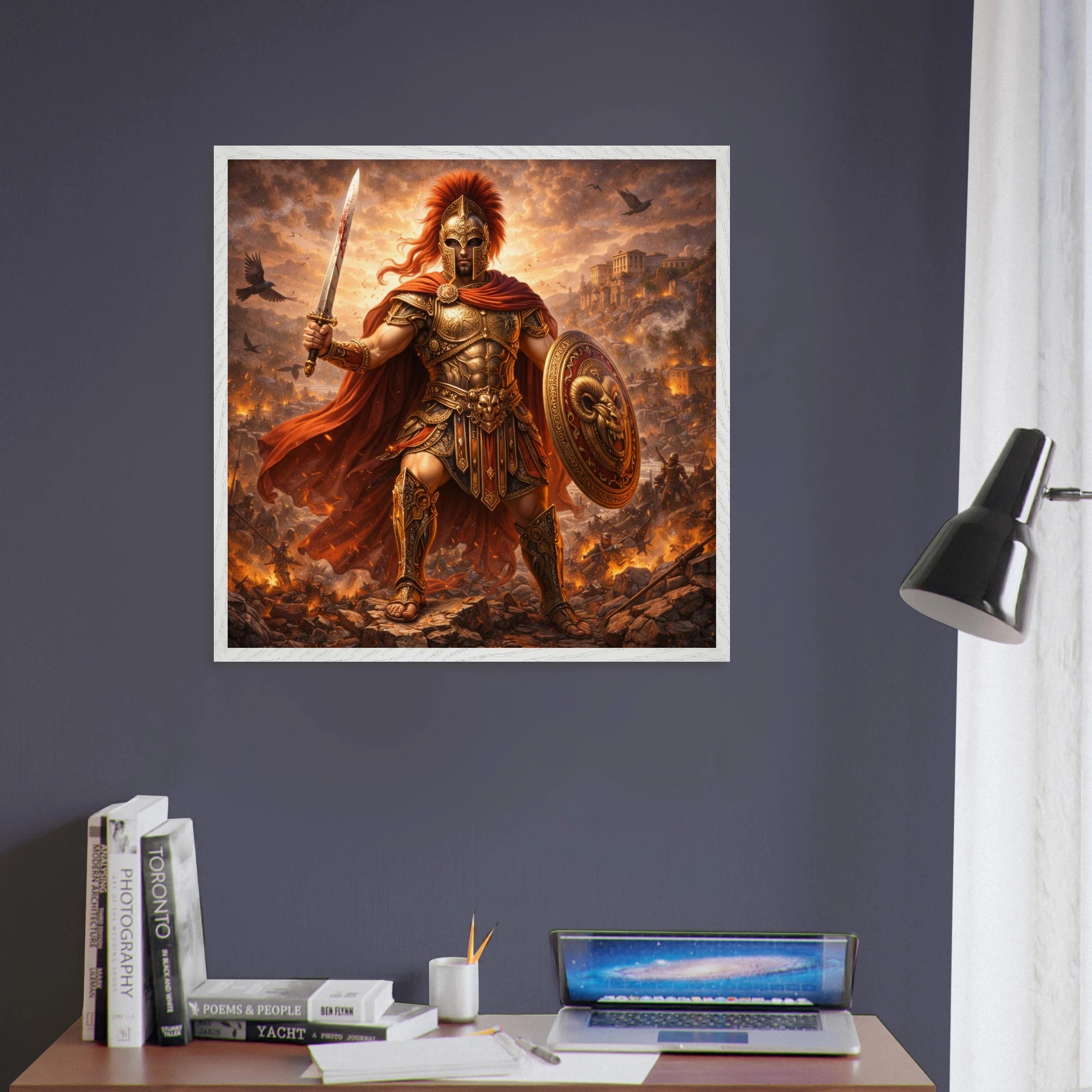 Ares – Mythologie Fine Art Print mit Rahmen | babasan