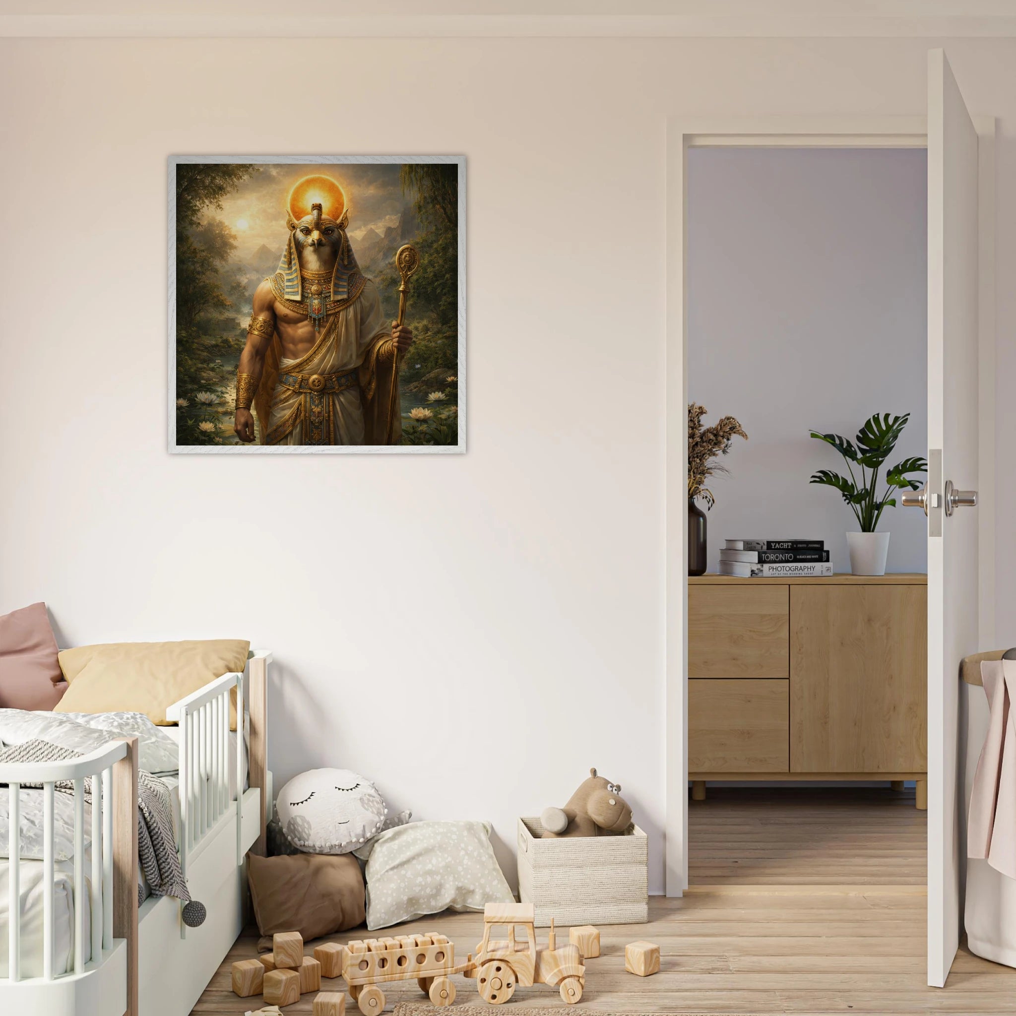 Ra – Mythologie Fine Art Print mit Rahmen | babasan