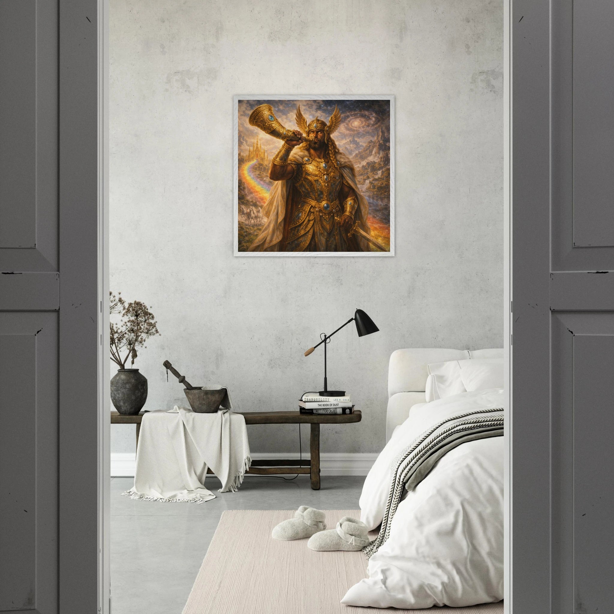 Heimdall – Mythologie Fine Art Print mit Rahmen | babasan
