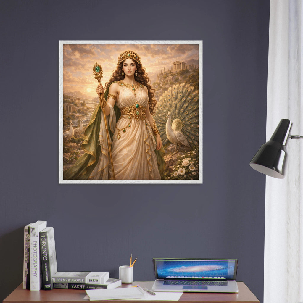 Hera – Mythologie Fine Art Print mit Rahmen | babasan