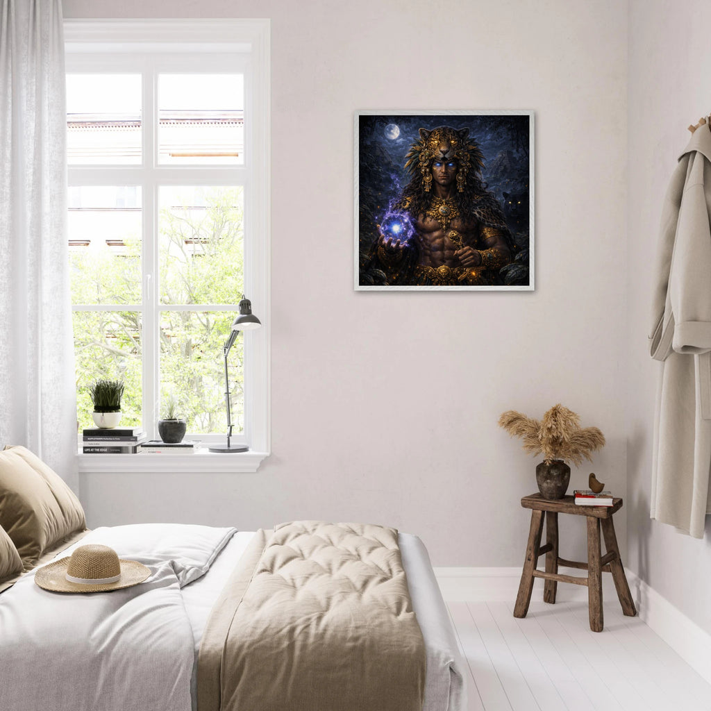 Xbalanque – Mythologie Fine Art Print mit Rahmen | babasan