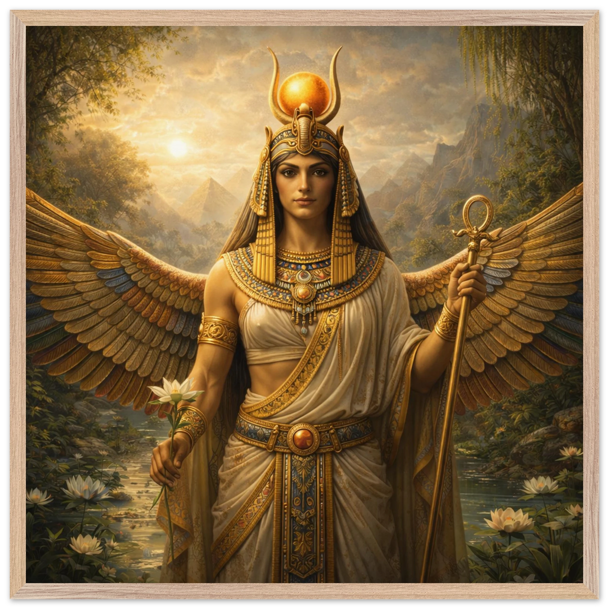 Isis – Mythologie Fine Art Print mit Rahmen | babasan