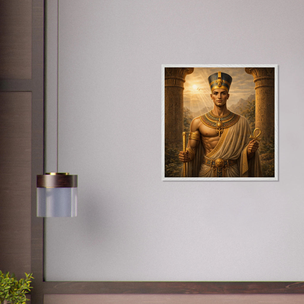 Echnaton – Mythologie Fine Art Print mit Rahmen | babasan