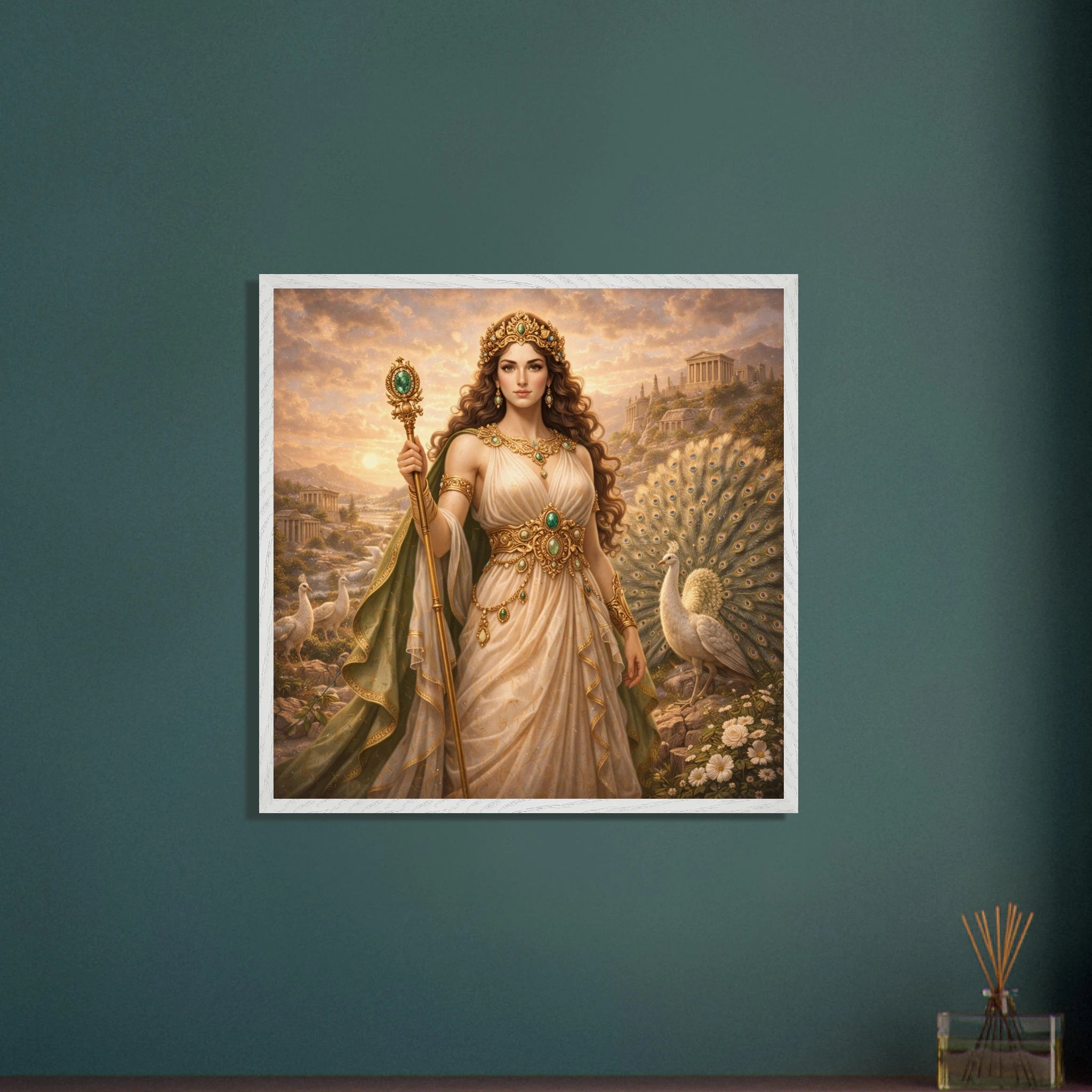 Hera – Mythologie Fine Art Print mit Rahmen | babasan