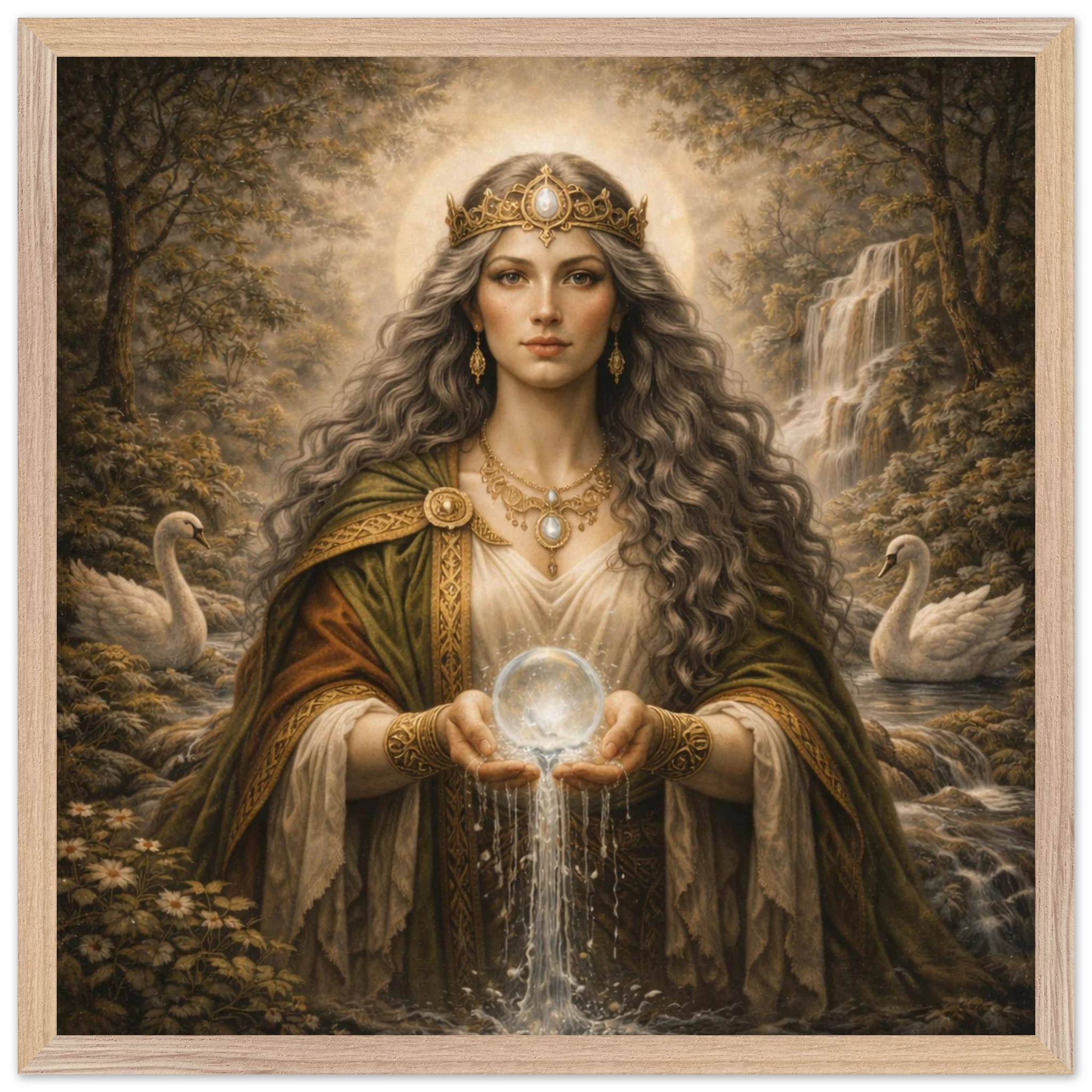 Celtic Danu – Mythologie Fine Art Print mit Rahmen | babasan