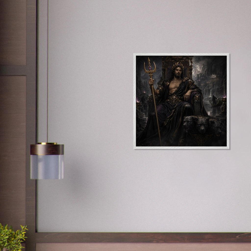 Hades – Mythologie Fine Art Print mit Rahmen | babasan