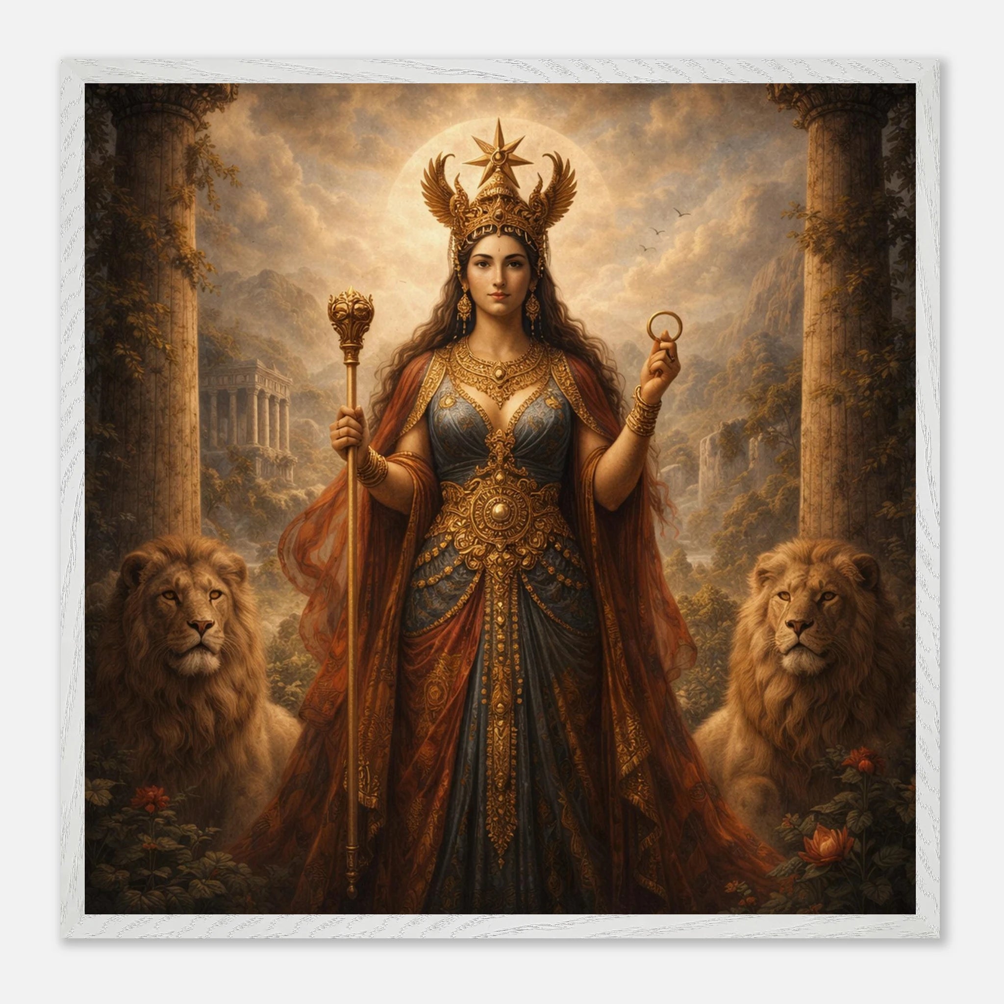 Ishtar – Mythologie Fine Art Print mit Rahmen | babasan