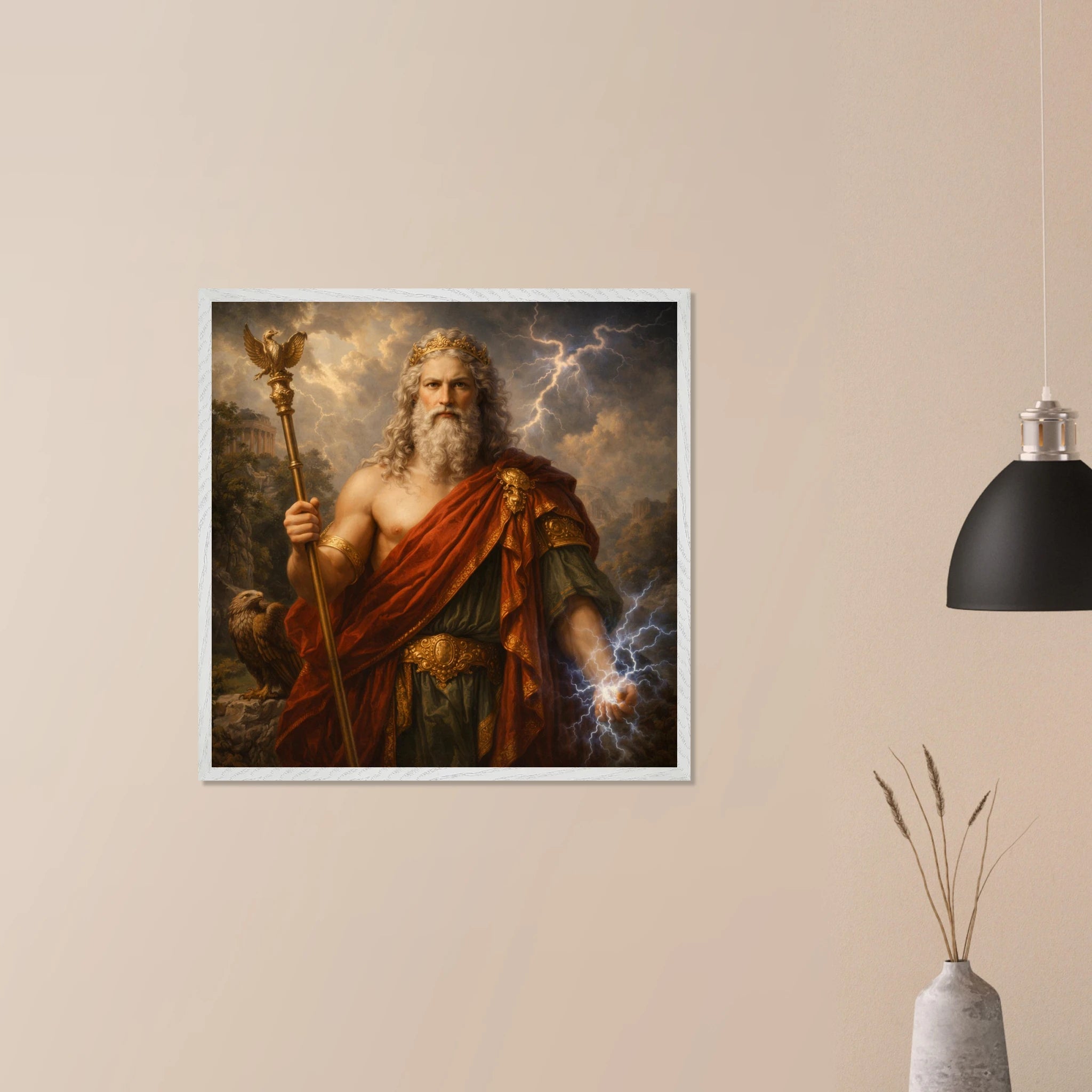 Jupiter – Mythologie Fine Art Print mit Rahmen | babasan