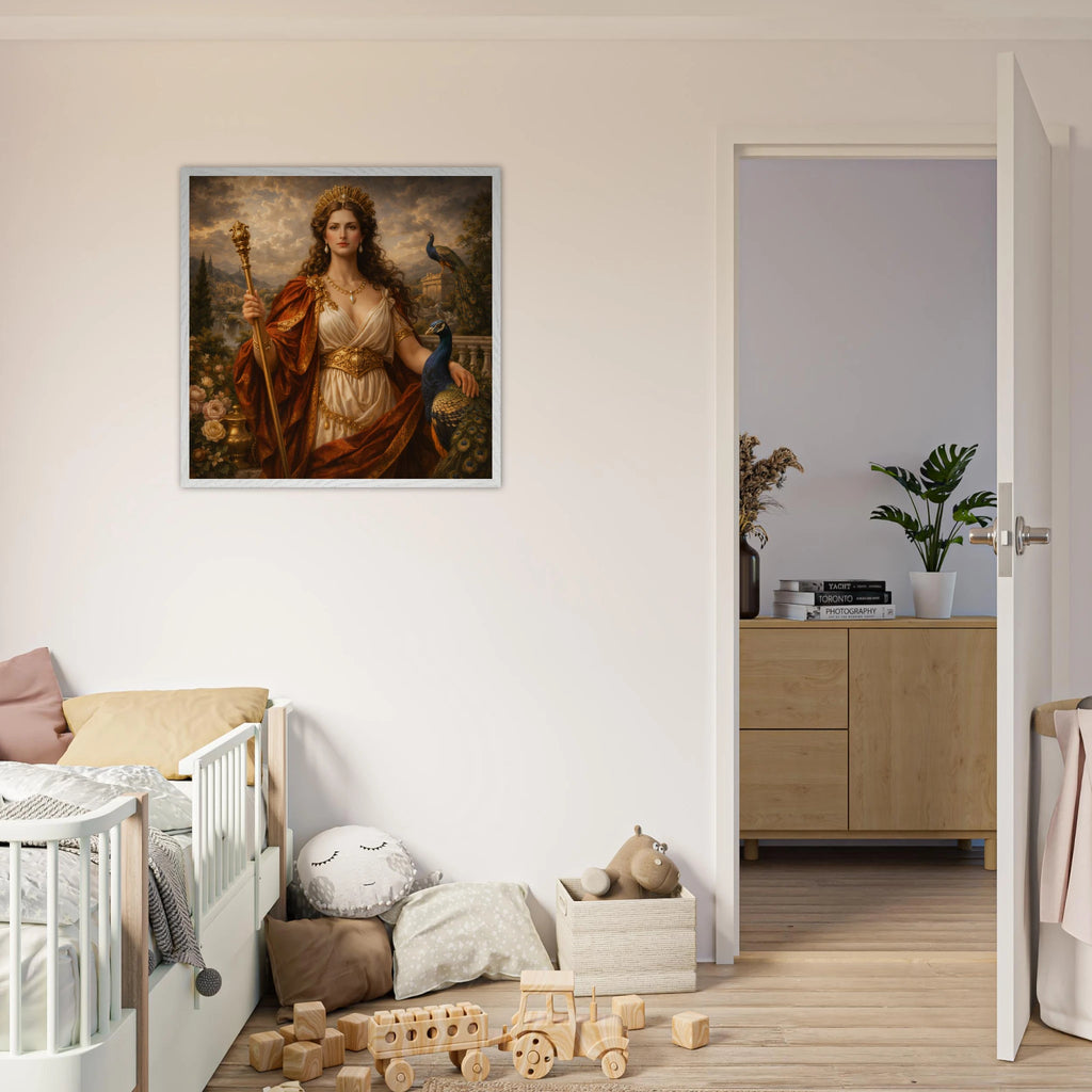 Juno – Mythologie Fine Art Print mit Rahmen | babasan
