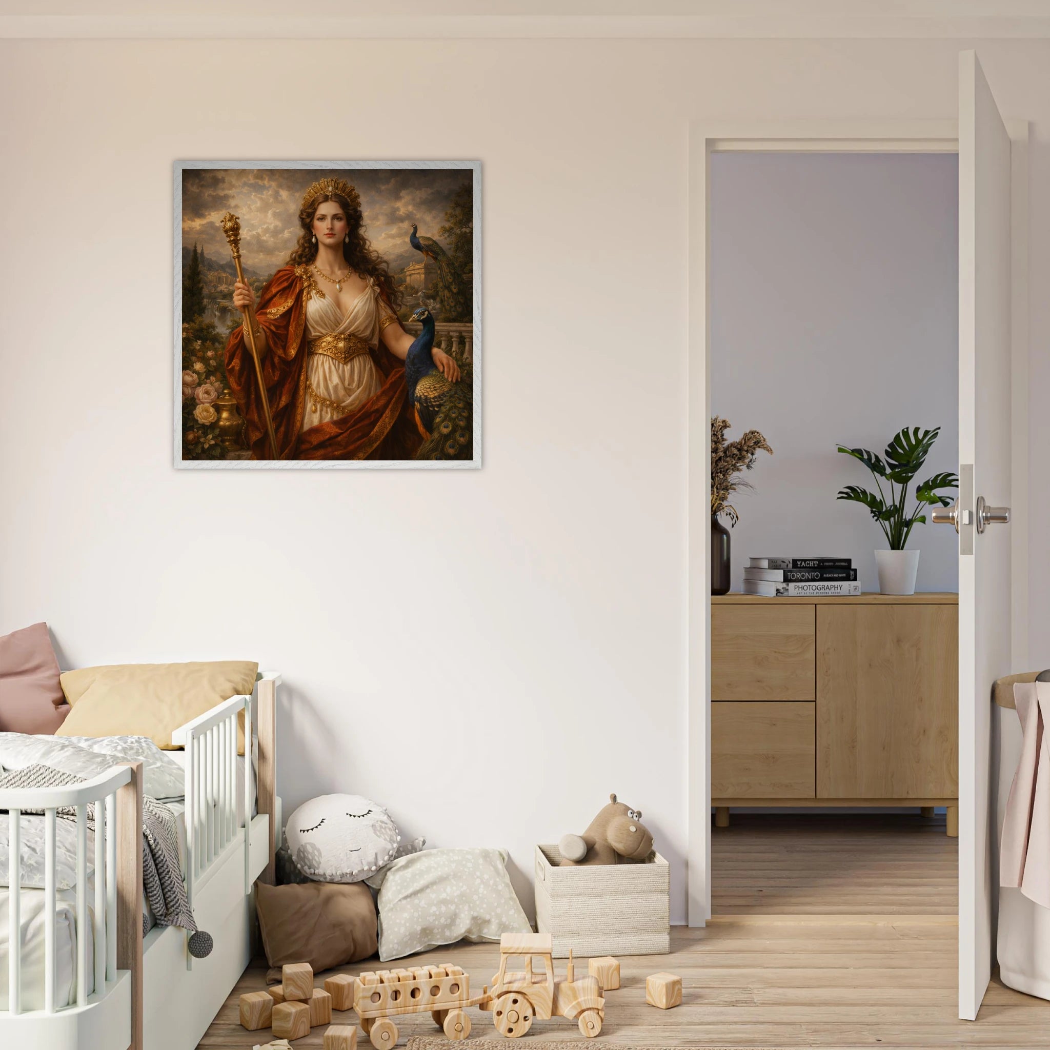 Juno – Mythologie Fine Art Print mit Rahmen | babasan